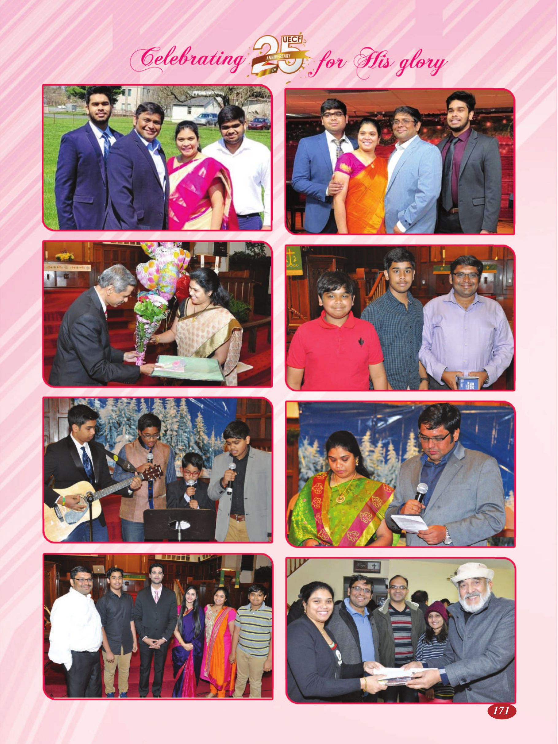 Page 171 of the UECF Silver Jubilee Souvenir