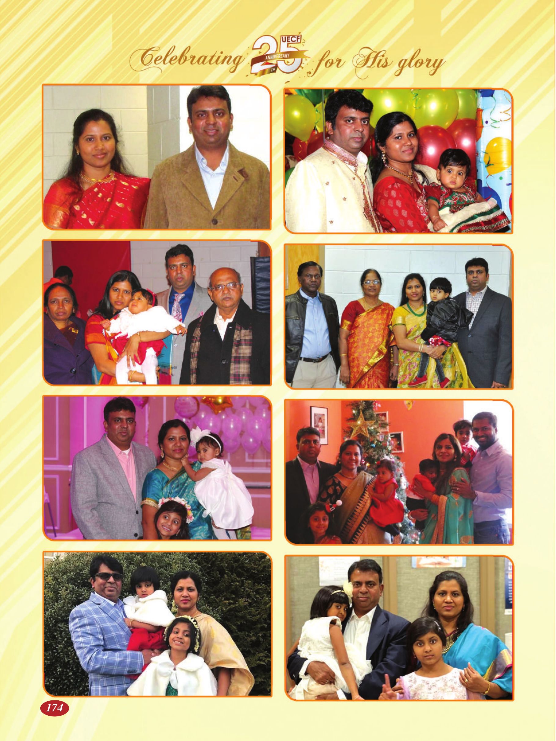 Page 174 of the UECF Silver Jubilee Souvenir