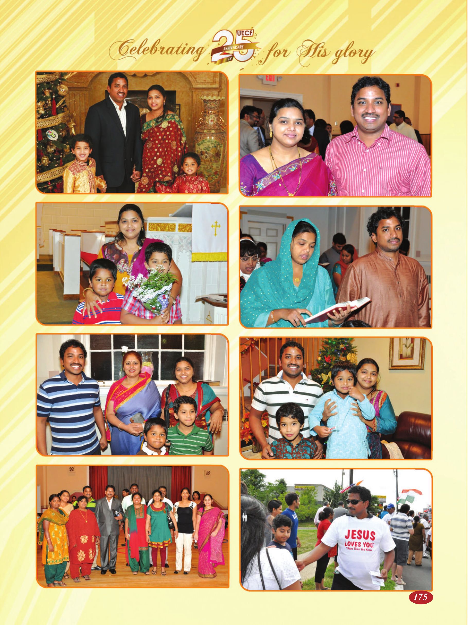 Page 175 of the UECF Silver Jubilee Souvenir
