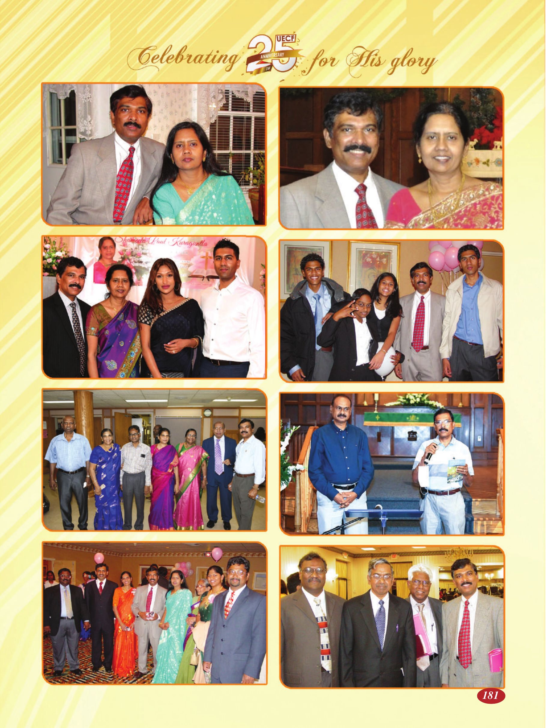 Page 181 of the UECF Silver Jubilee Souvenir