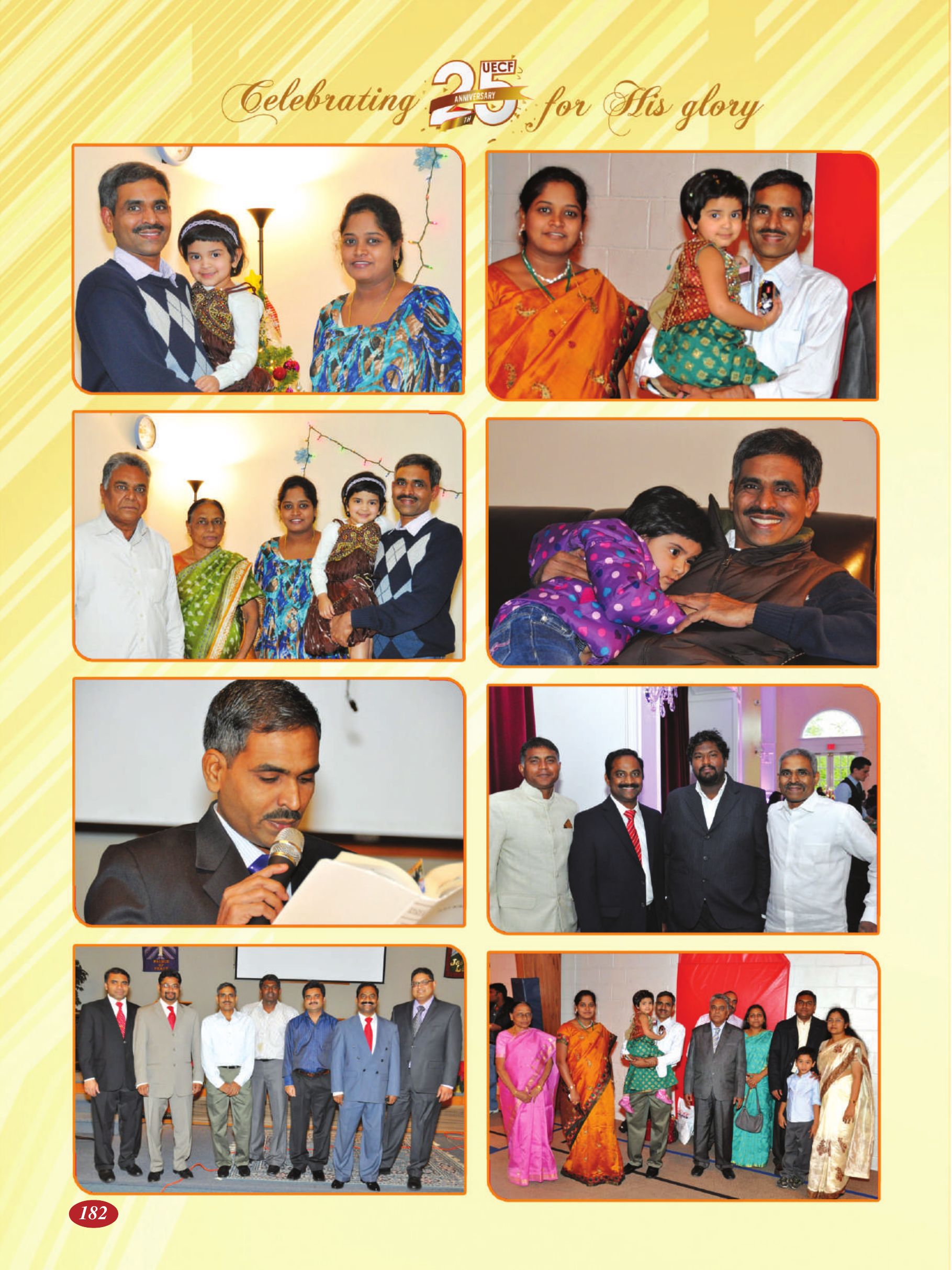 Page 182 of the UECF Silver Jubilee Souvenir