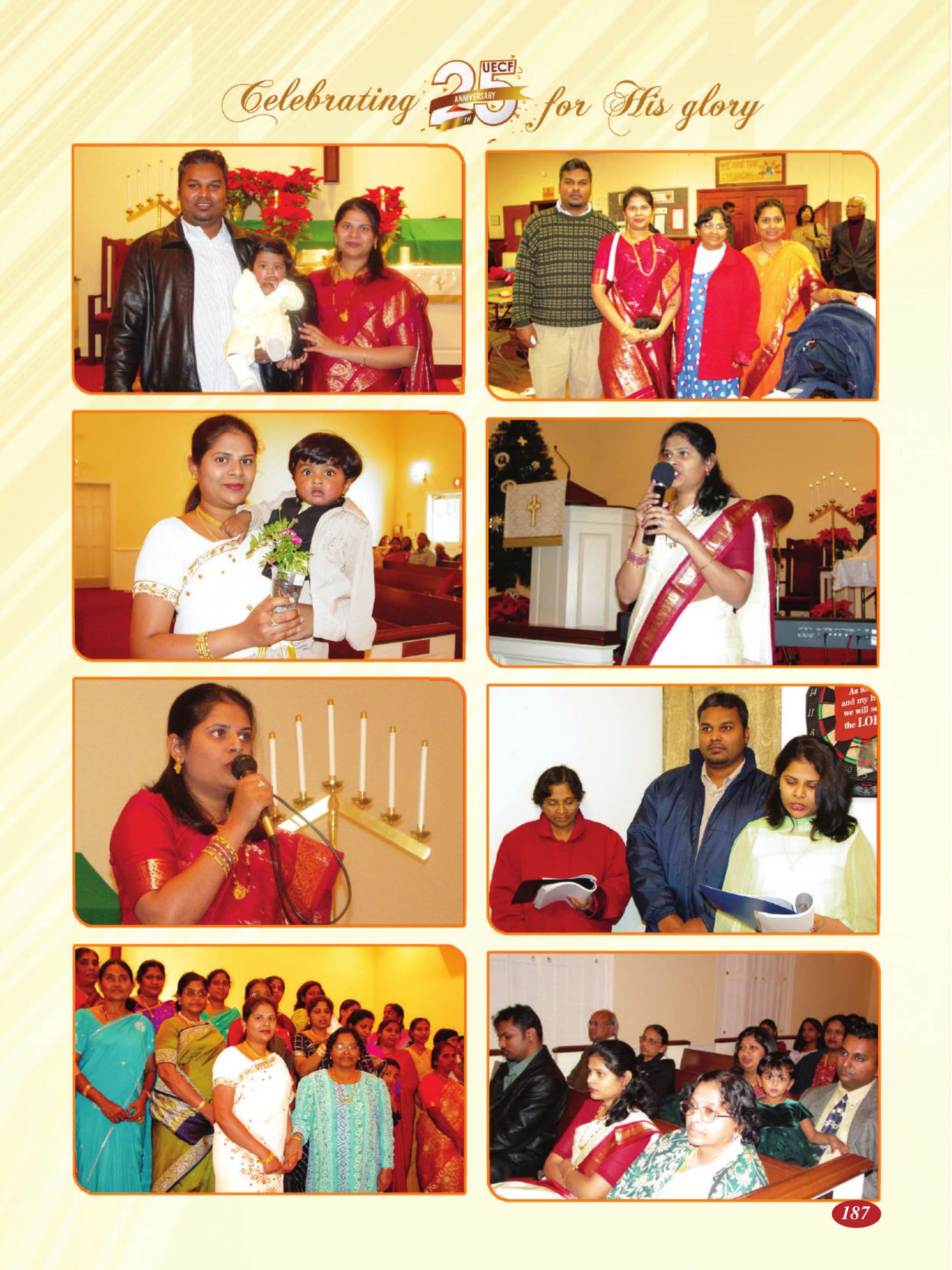 Page 187 of the UECF Silver Jubilee Souvenir