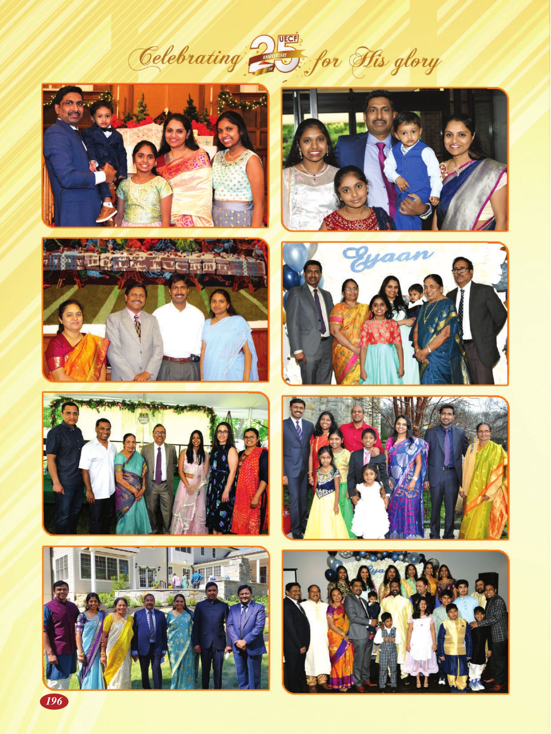 Page 196 of the UECF Silver Jubilee Souvenir
