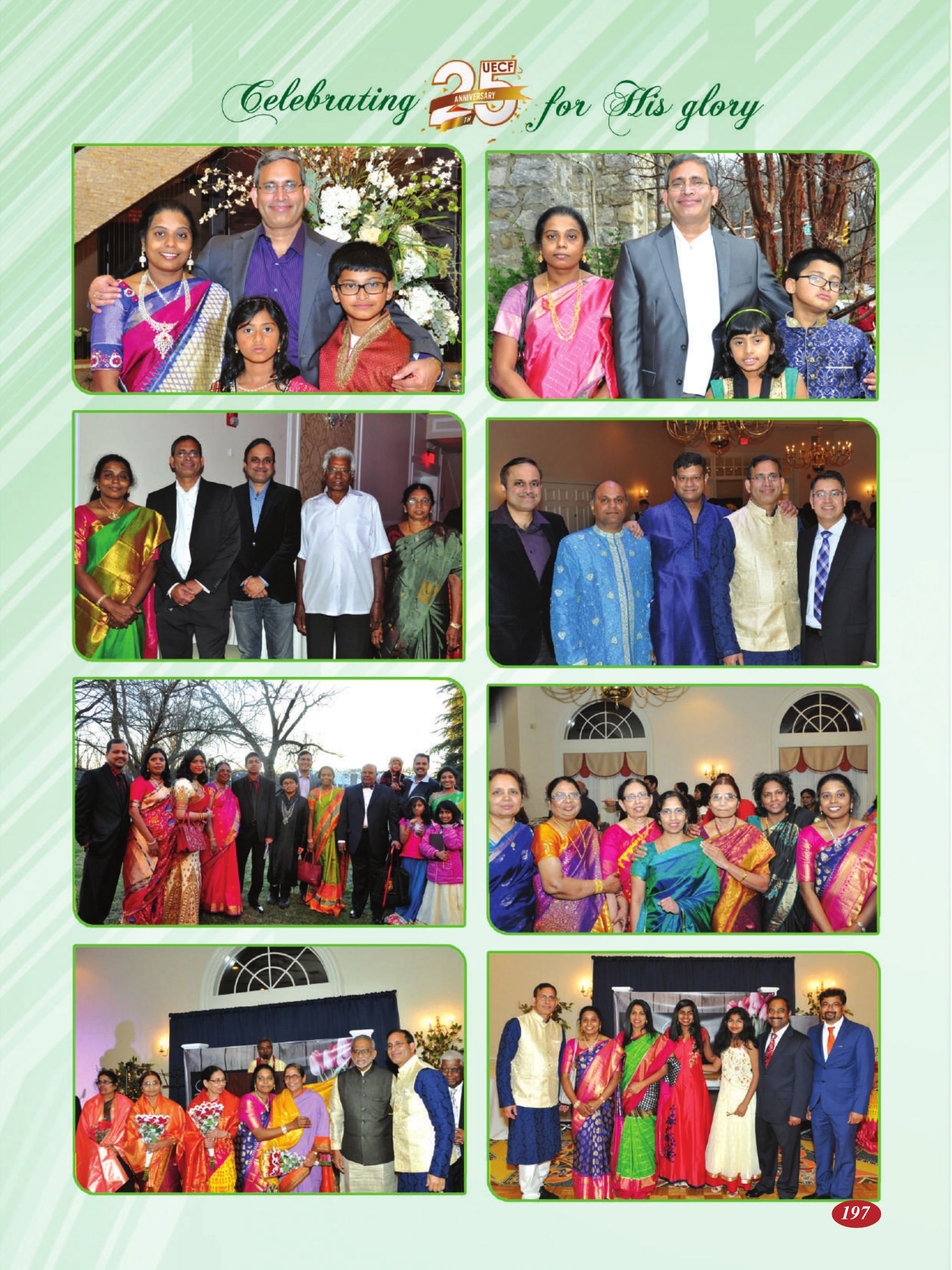 Page 197 of the UECF Silver Jubilee Souvenir
