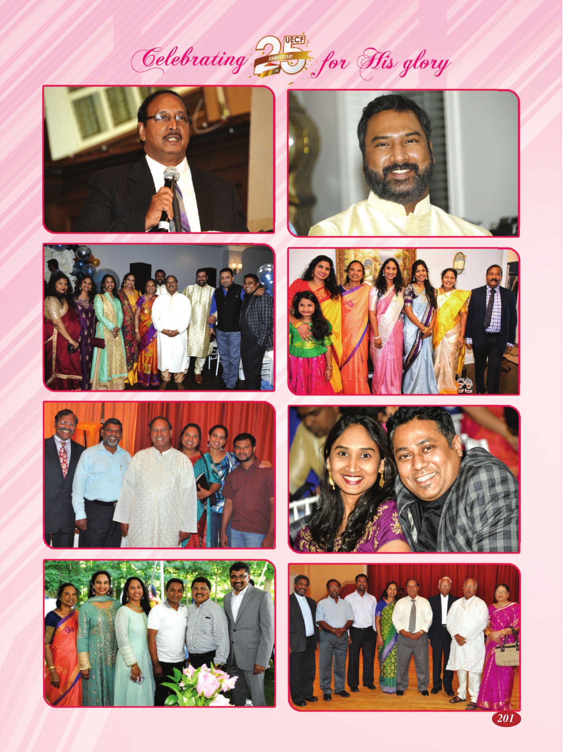 Page 201 of the UECF Silver Jubilee Souvenir