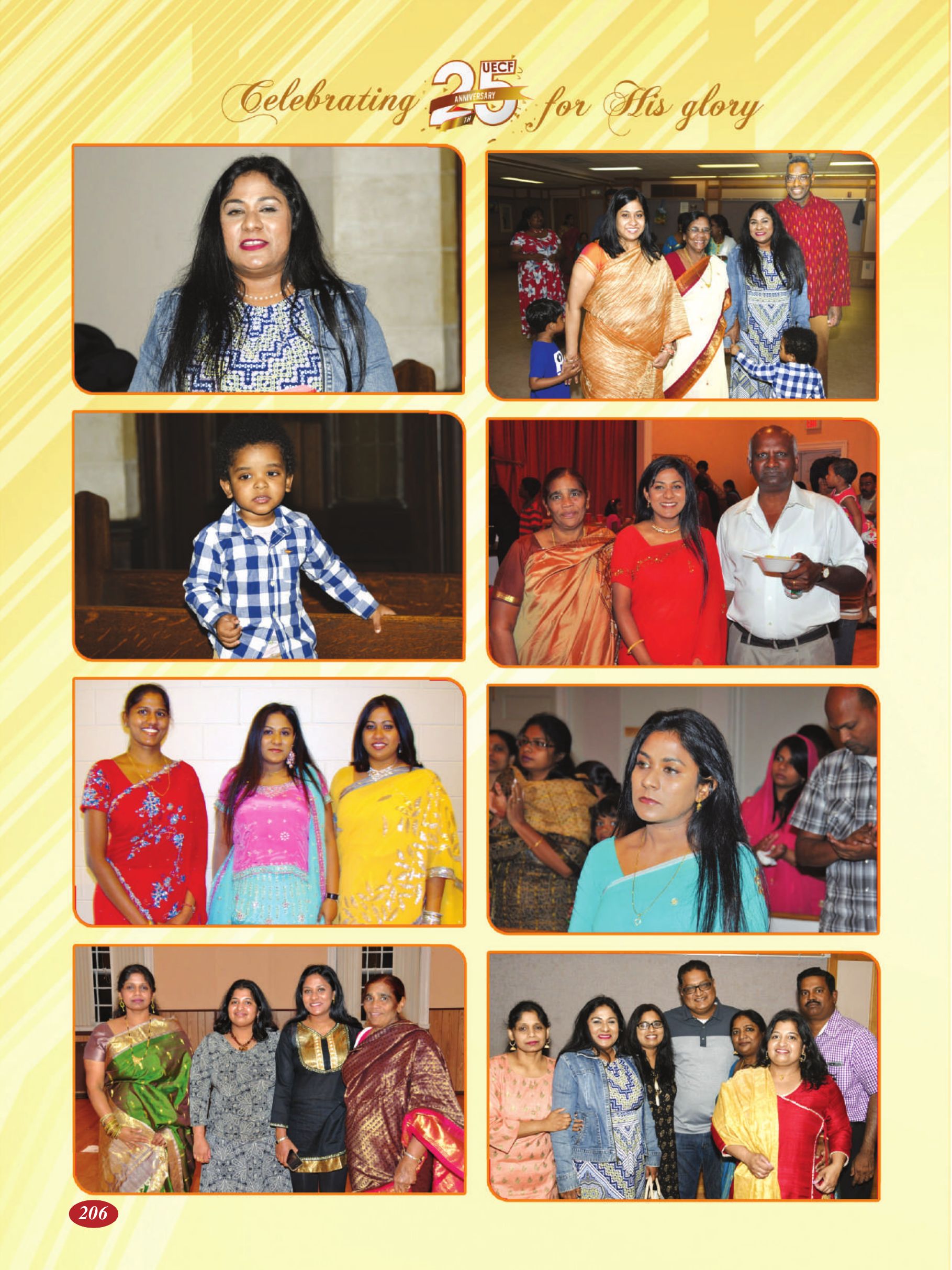 Page 206 of the UECF Silver Jubilee Souvenir