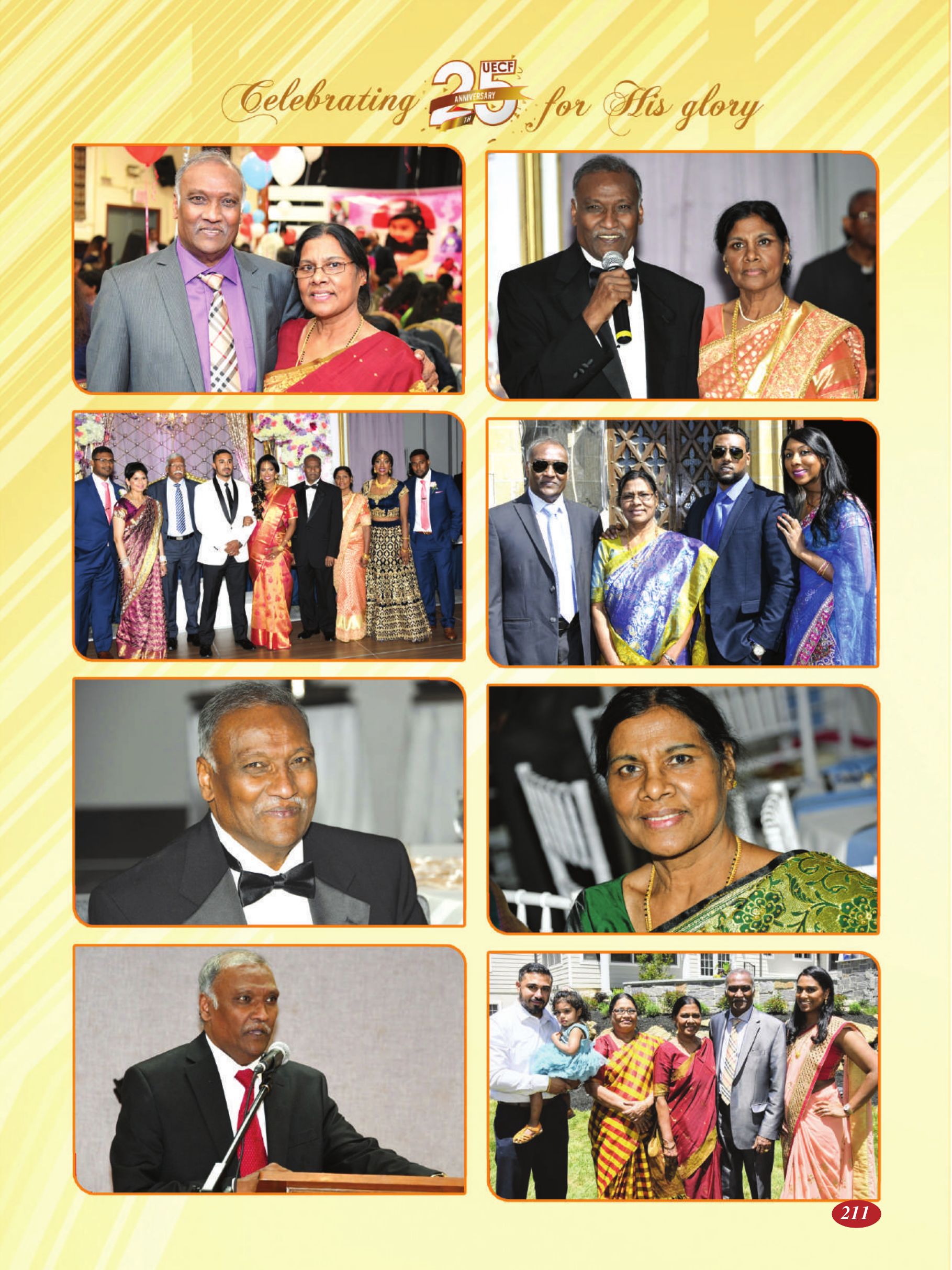 Page 211 of the UECF Silver Jubilee Souvenir