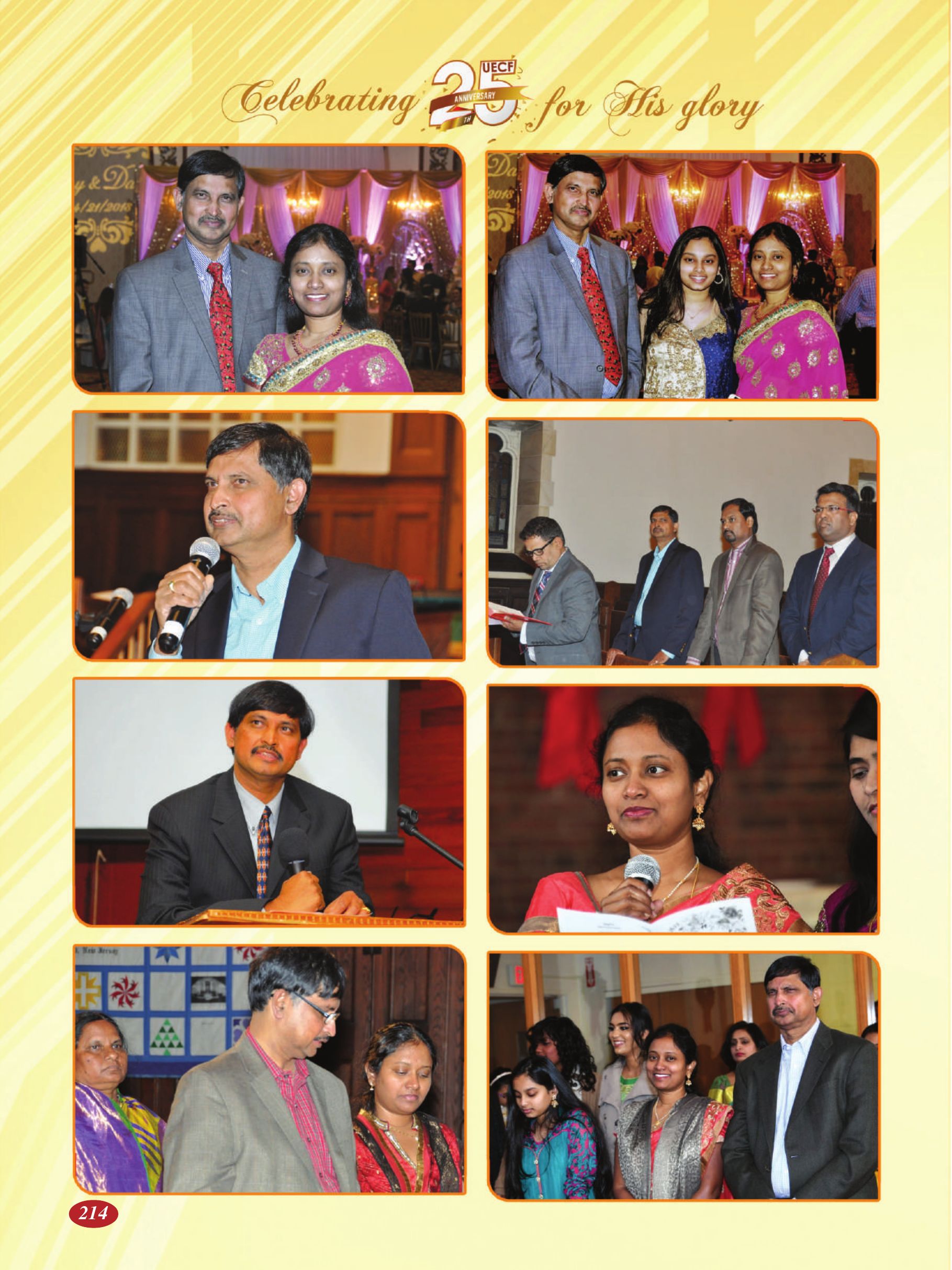Page 214 of the UECF Silver Jubilee Souvenir