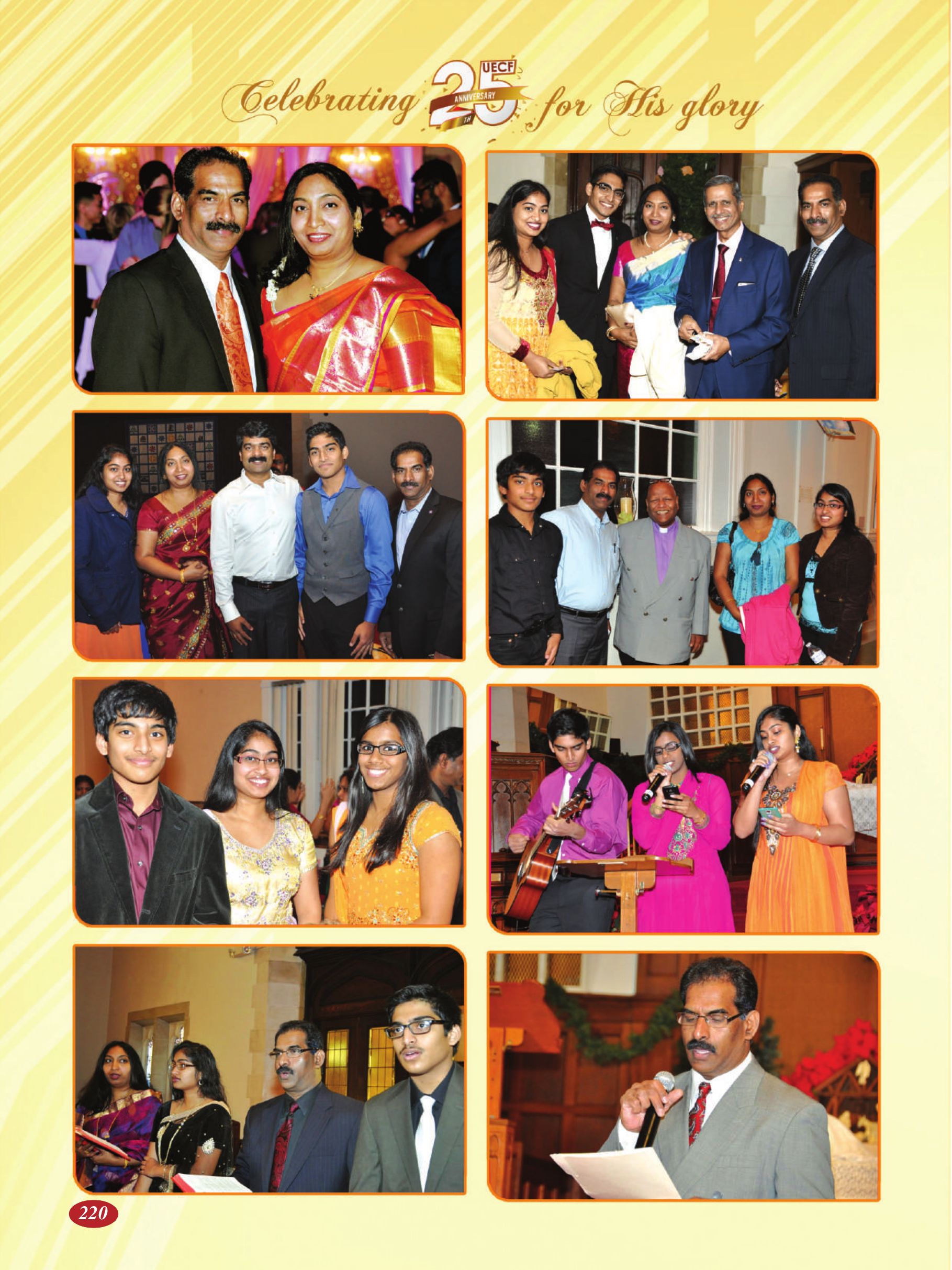 Page 220 of the UECF Silver Jubilee Souvenir