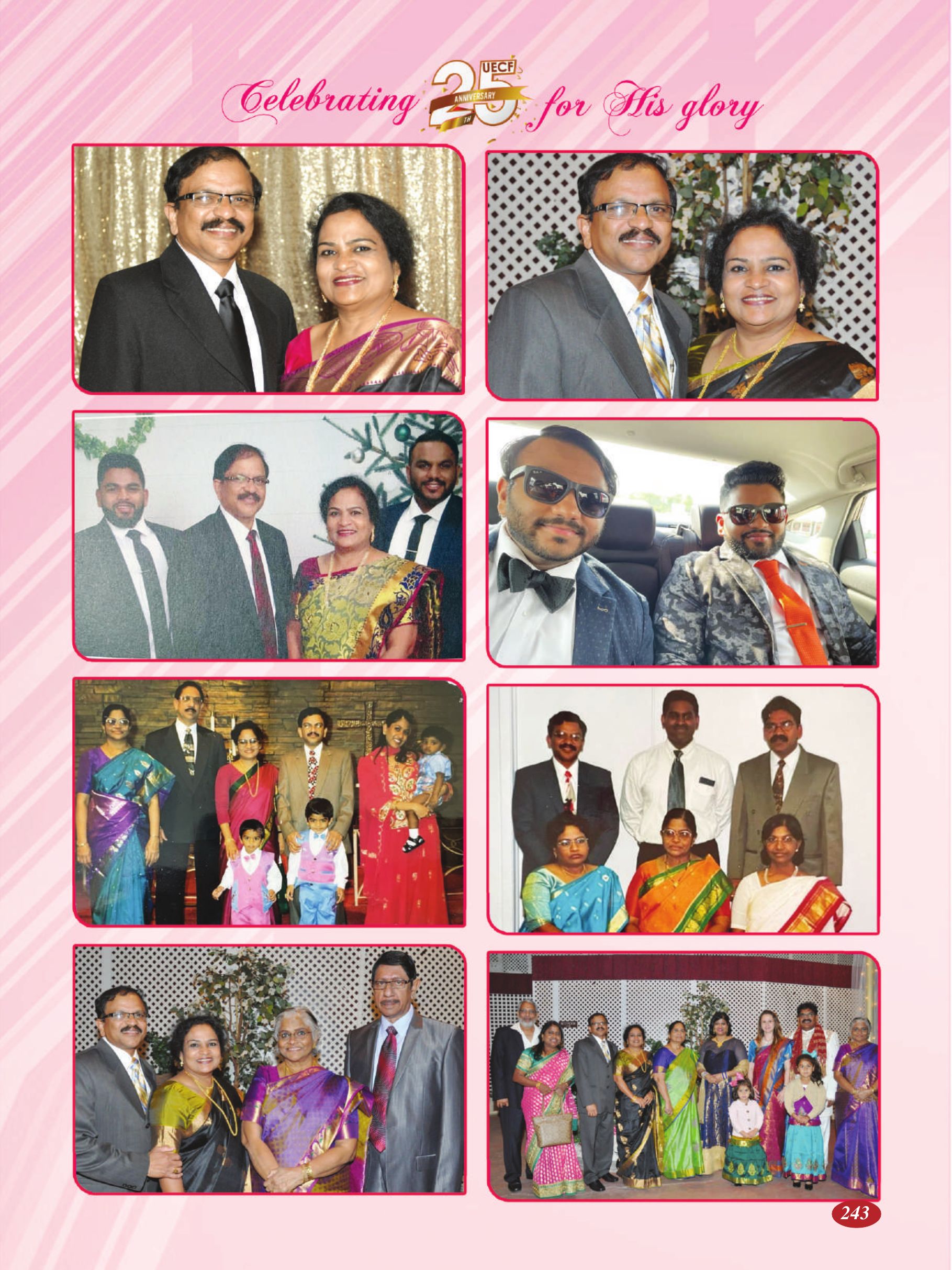 Page 243 of the UECF Silver Jubilee Souvenir