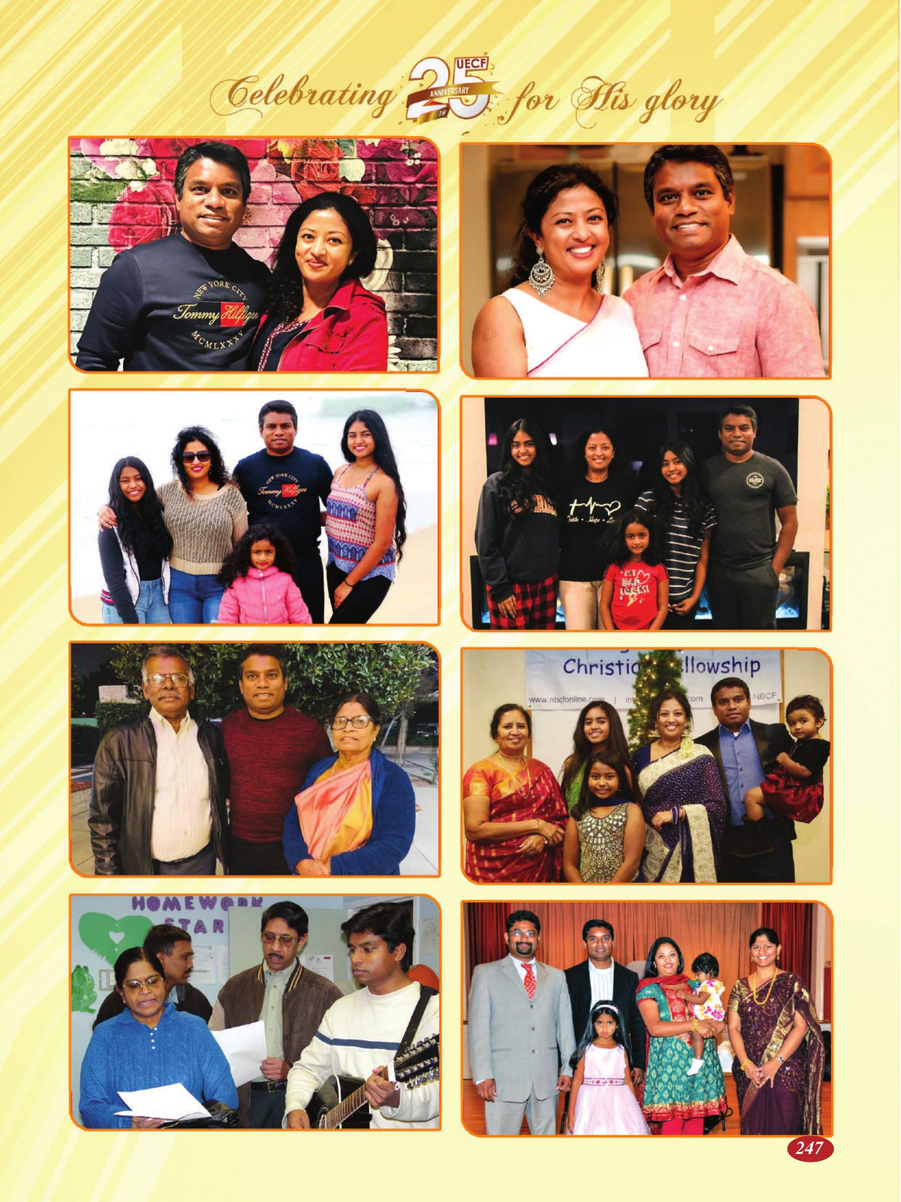 Page 247 of the UECF Silver Jubilee Souvenir