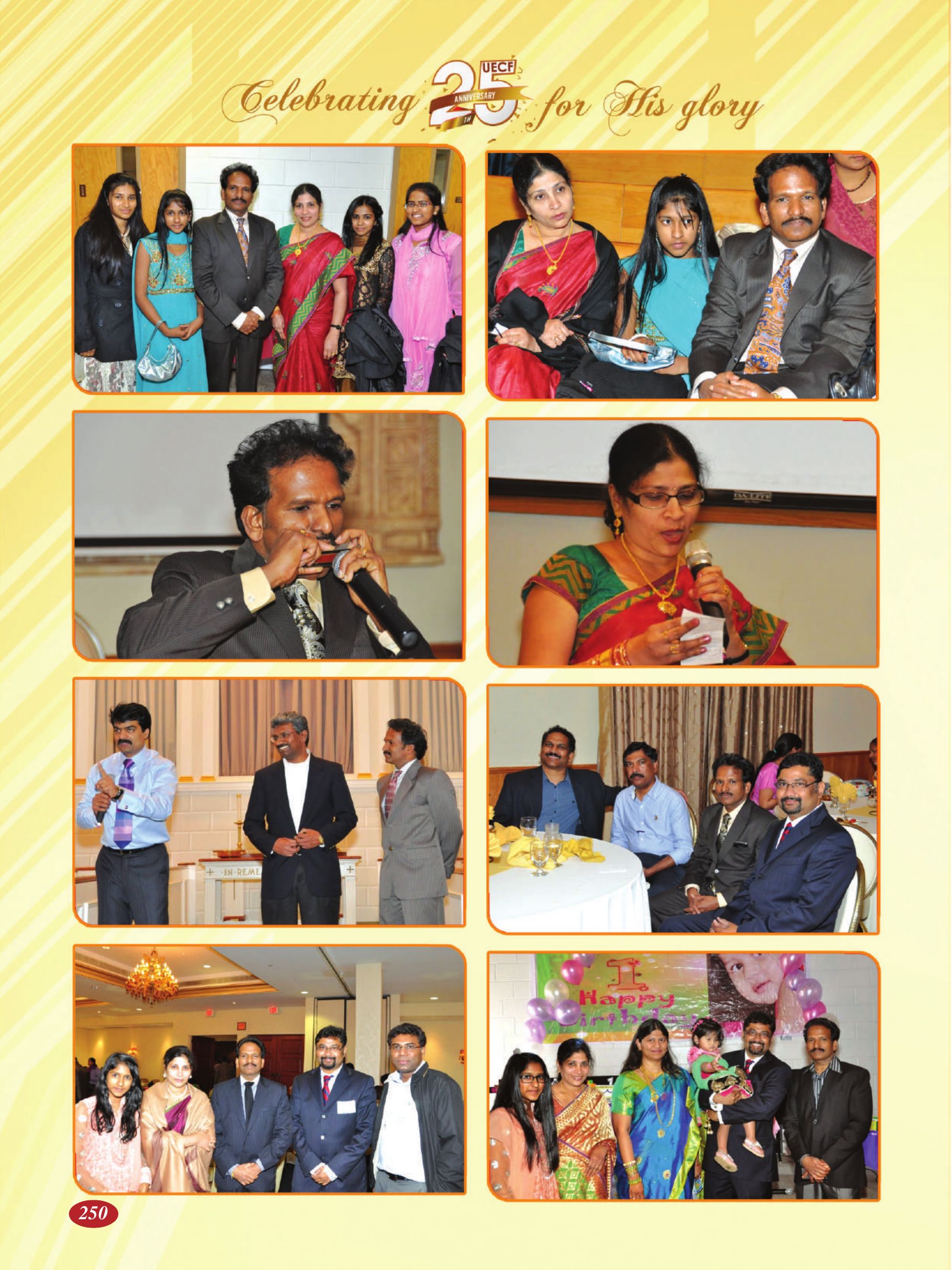 Page 250 of the UECF Silver Jubilee Souvenir