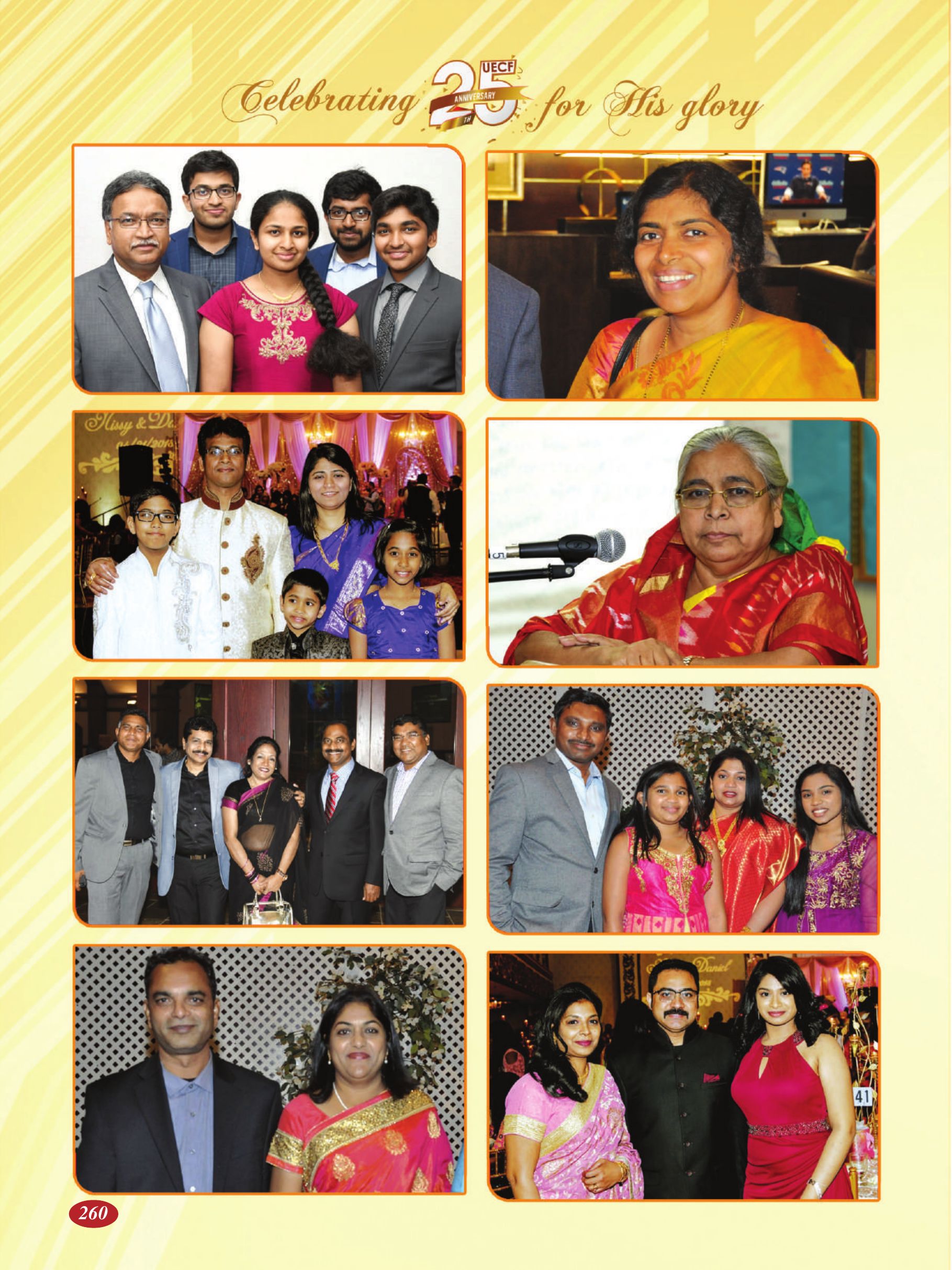 Page 260 of the UECF Silver Jubilee Souvenir
