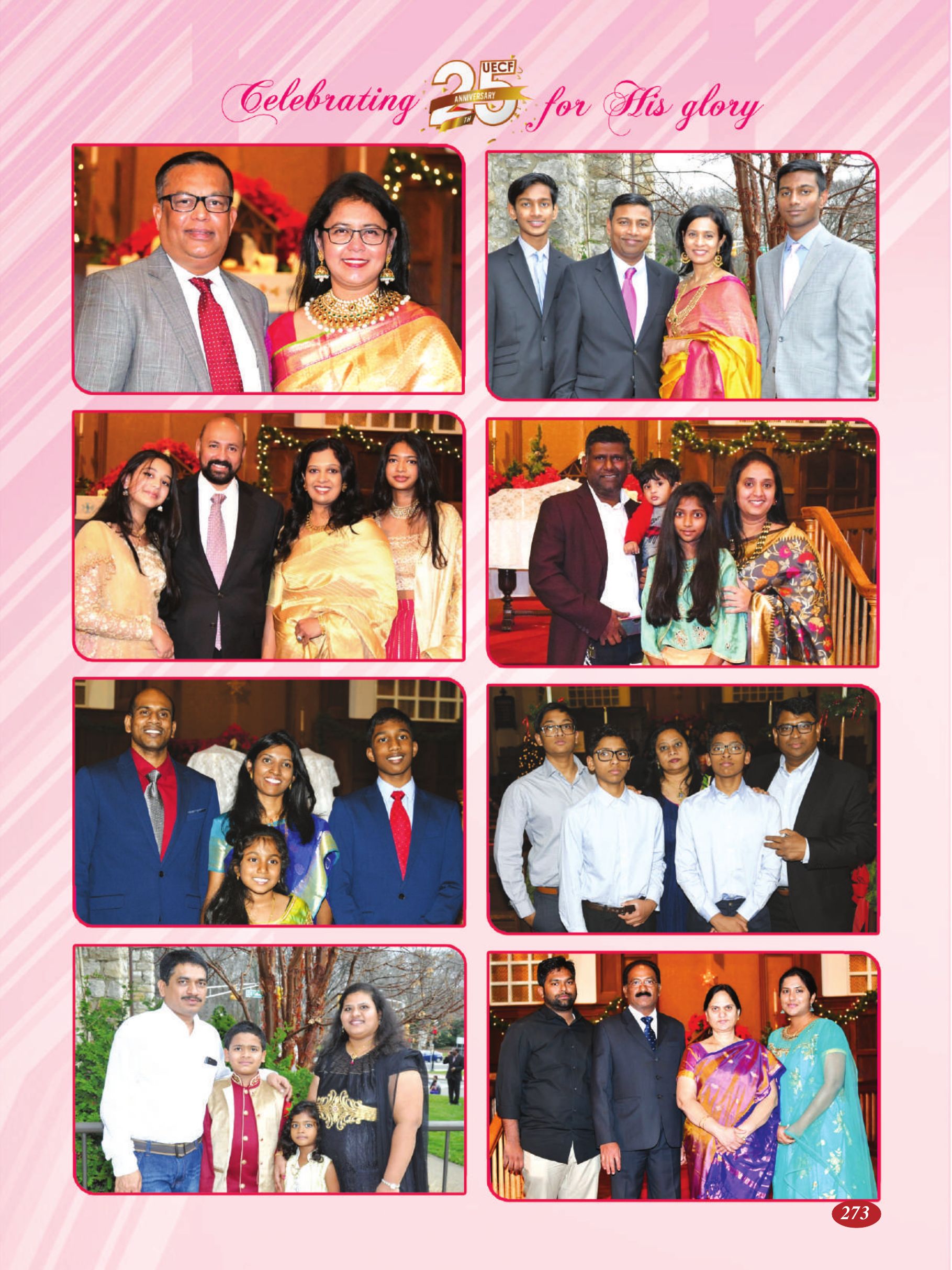 Page 273 of the UECF Silver Jubilee Souvenir
