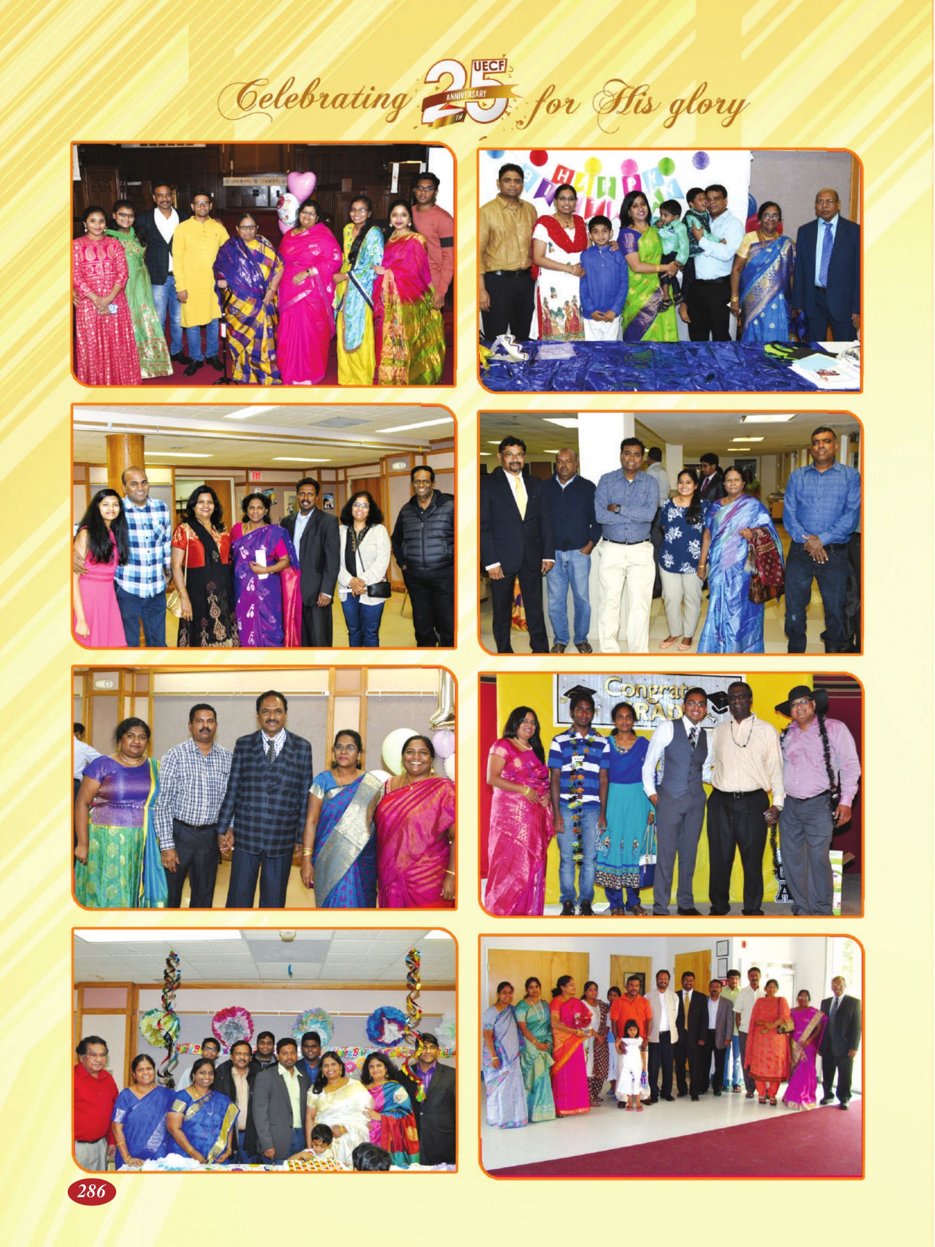 Page 286 of the UECF Silver Jubilee Souvenir