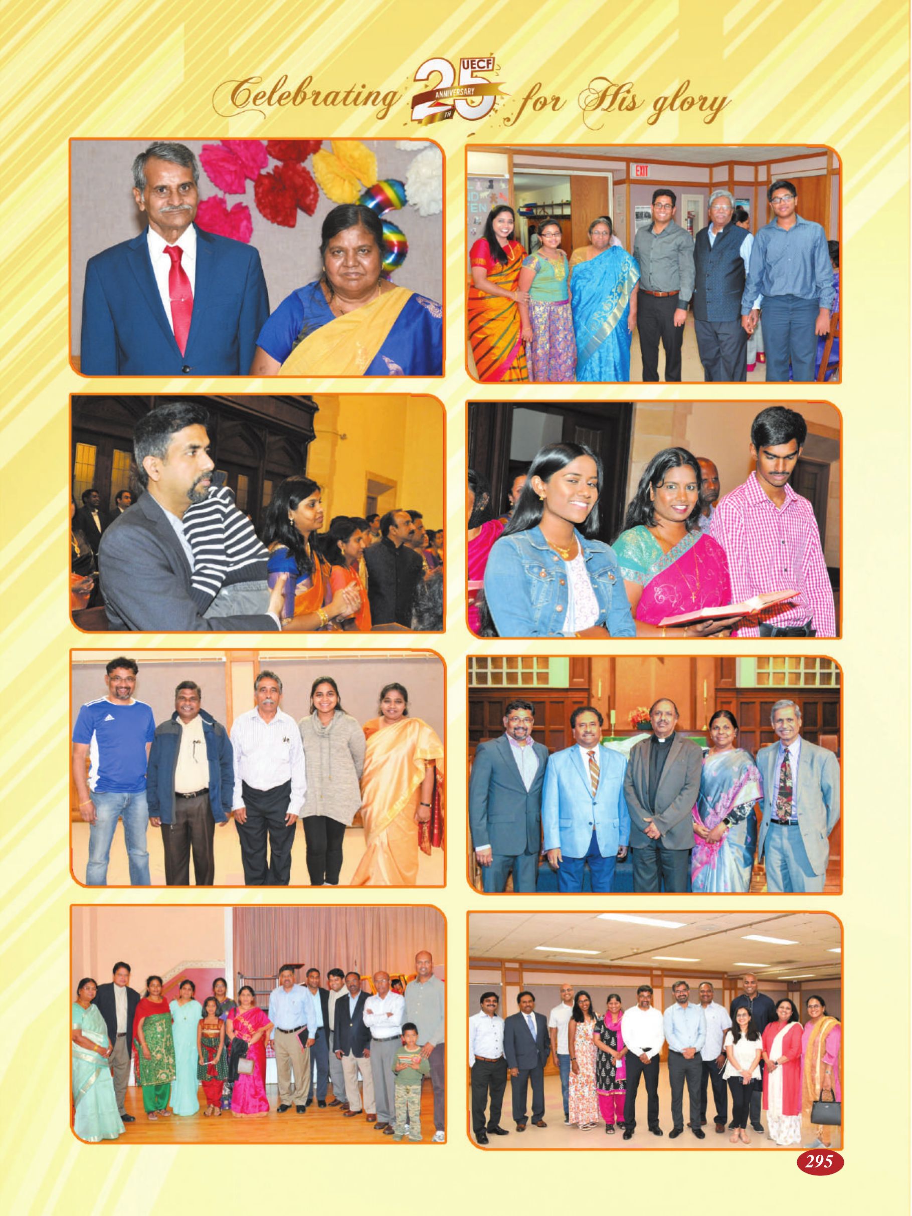 Page 295 of the UECF Silver Jubilee Souvenir