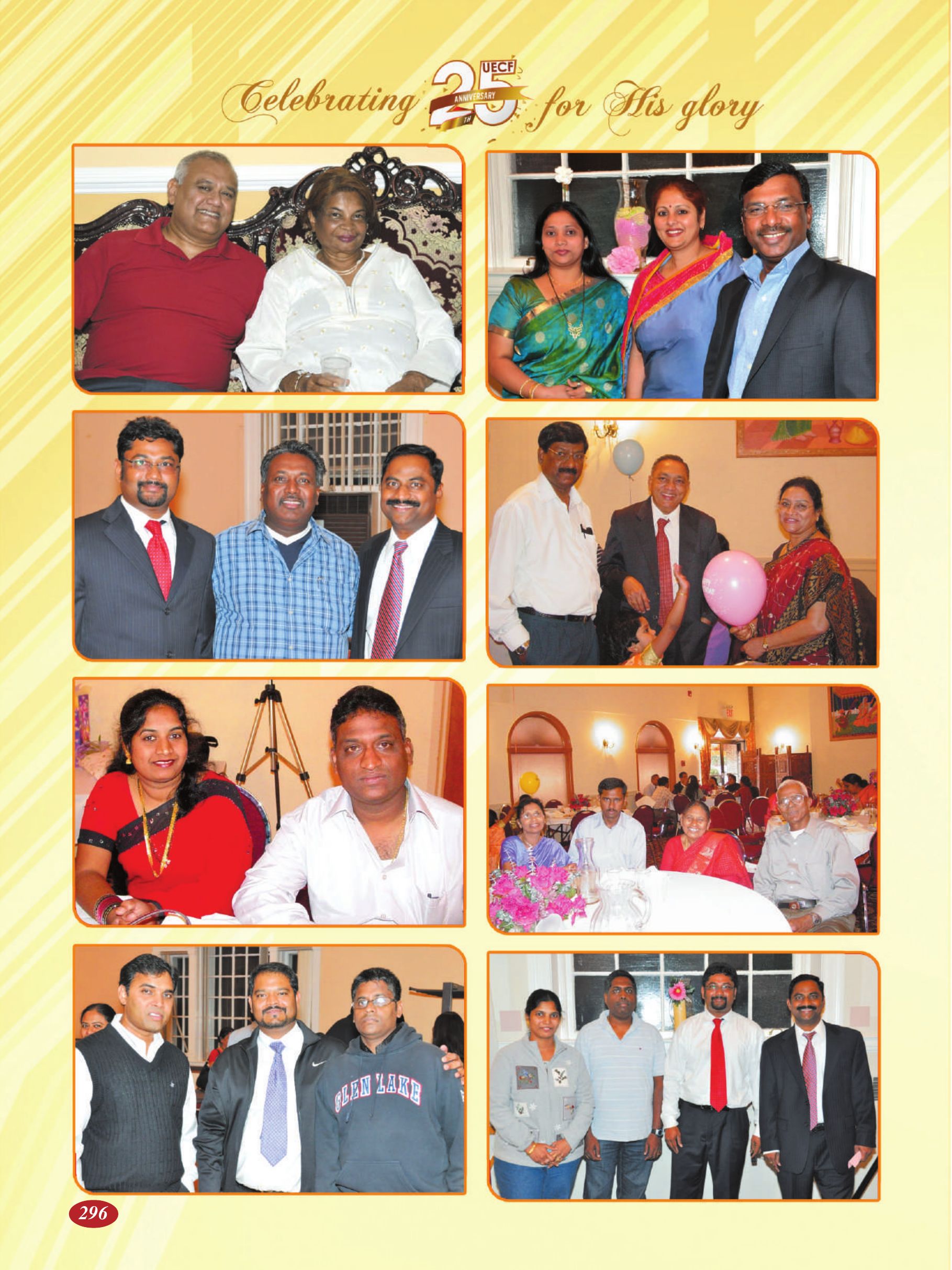 Page 296 of the UECF Silver Jubilee Souvenir