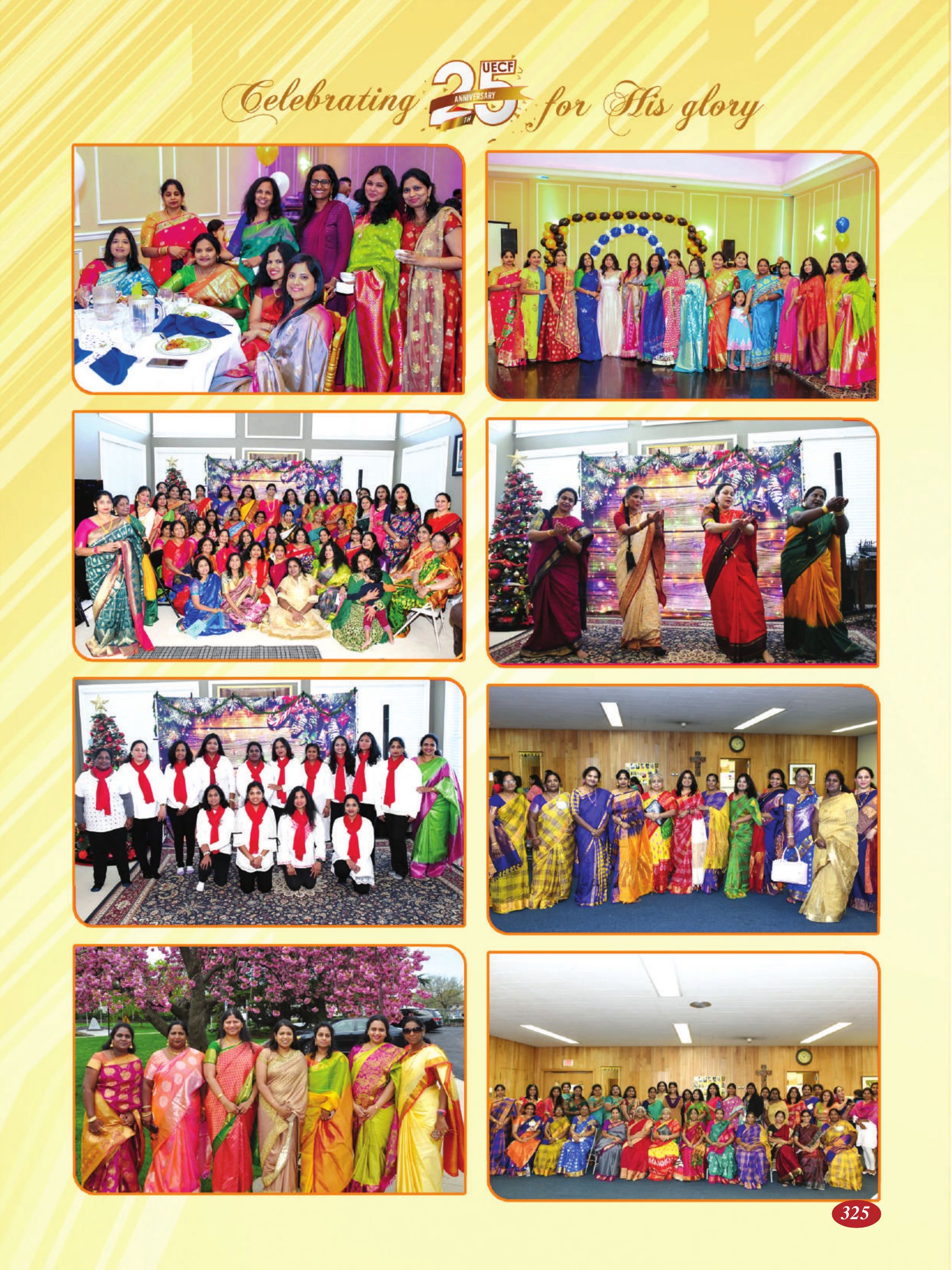 Page 325 of the UECF Silver Jubilee Souvenir