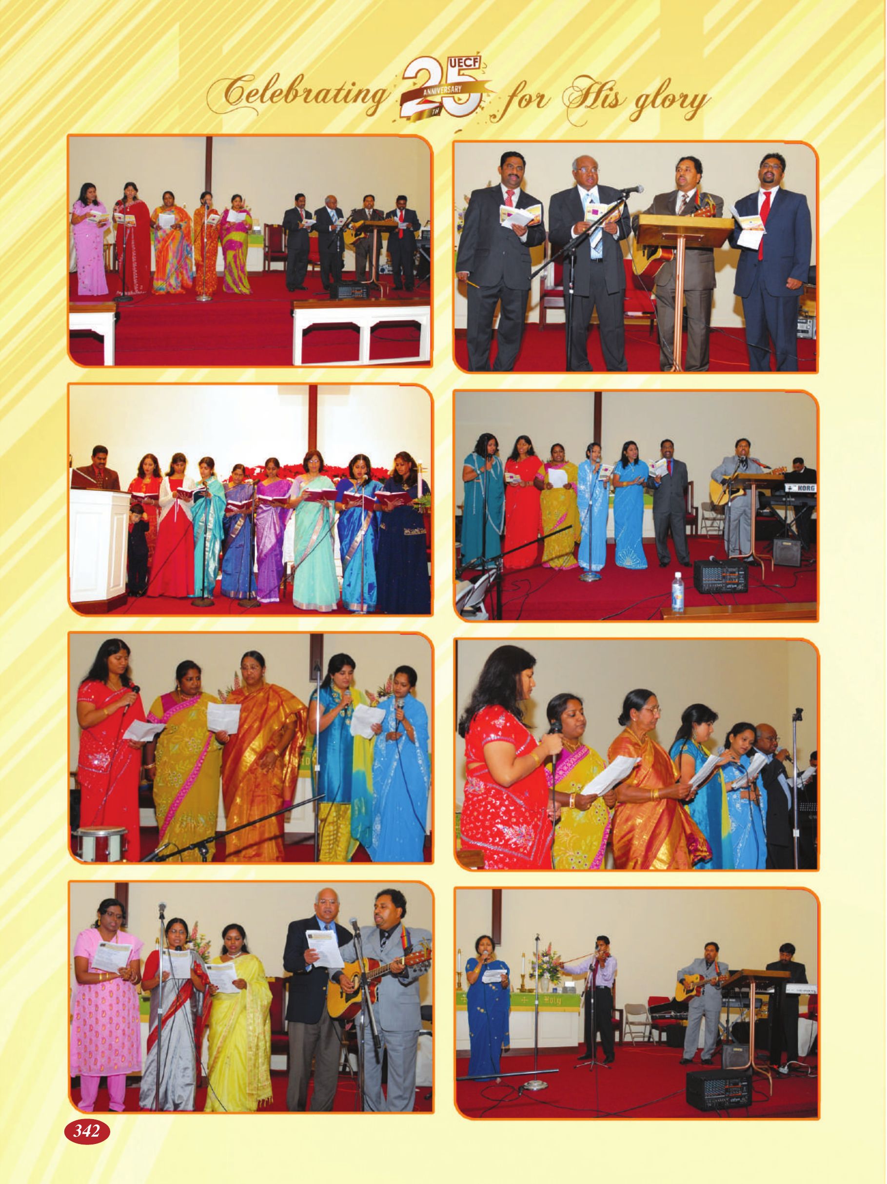 Page 342 of the UECF Silver Jubilee Souvenir