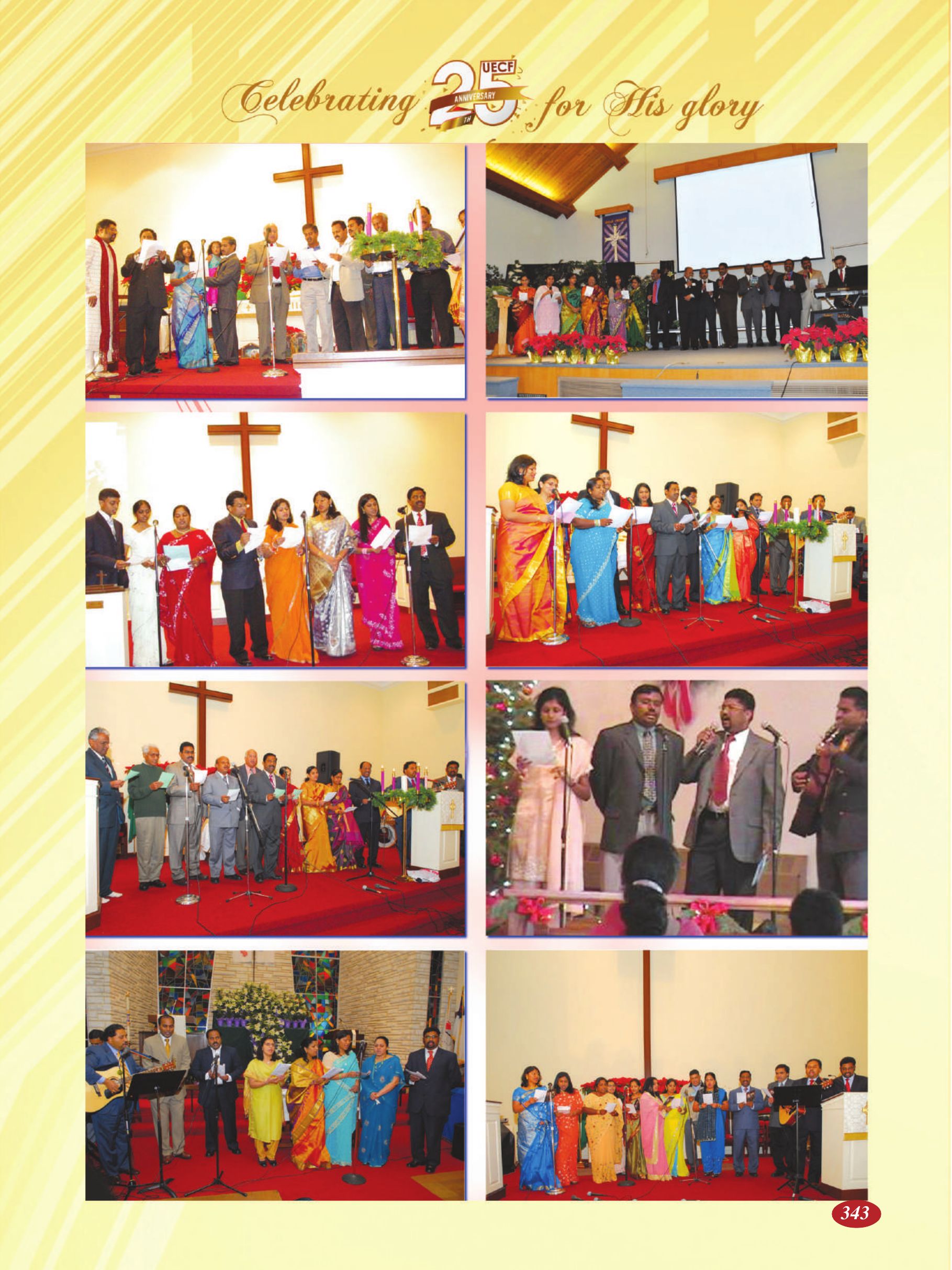 Page 343 of the UECF Silver Jubilee Souvenir