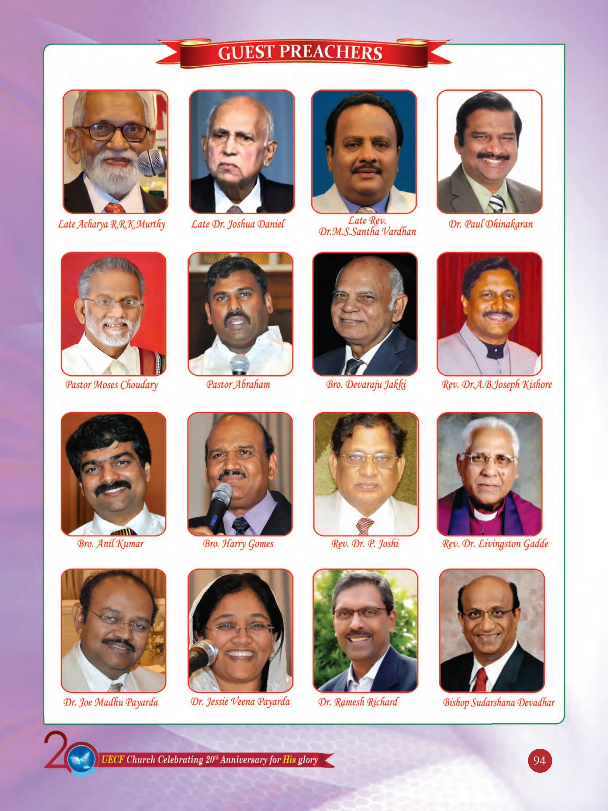 UECF Guest Preachers — souvenir page 94