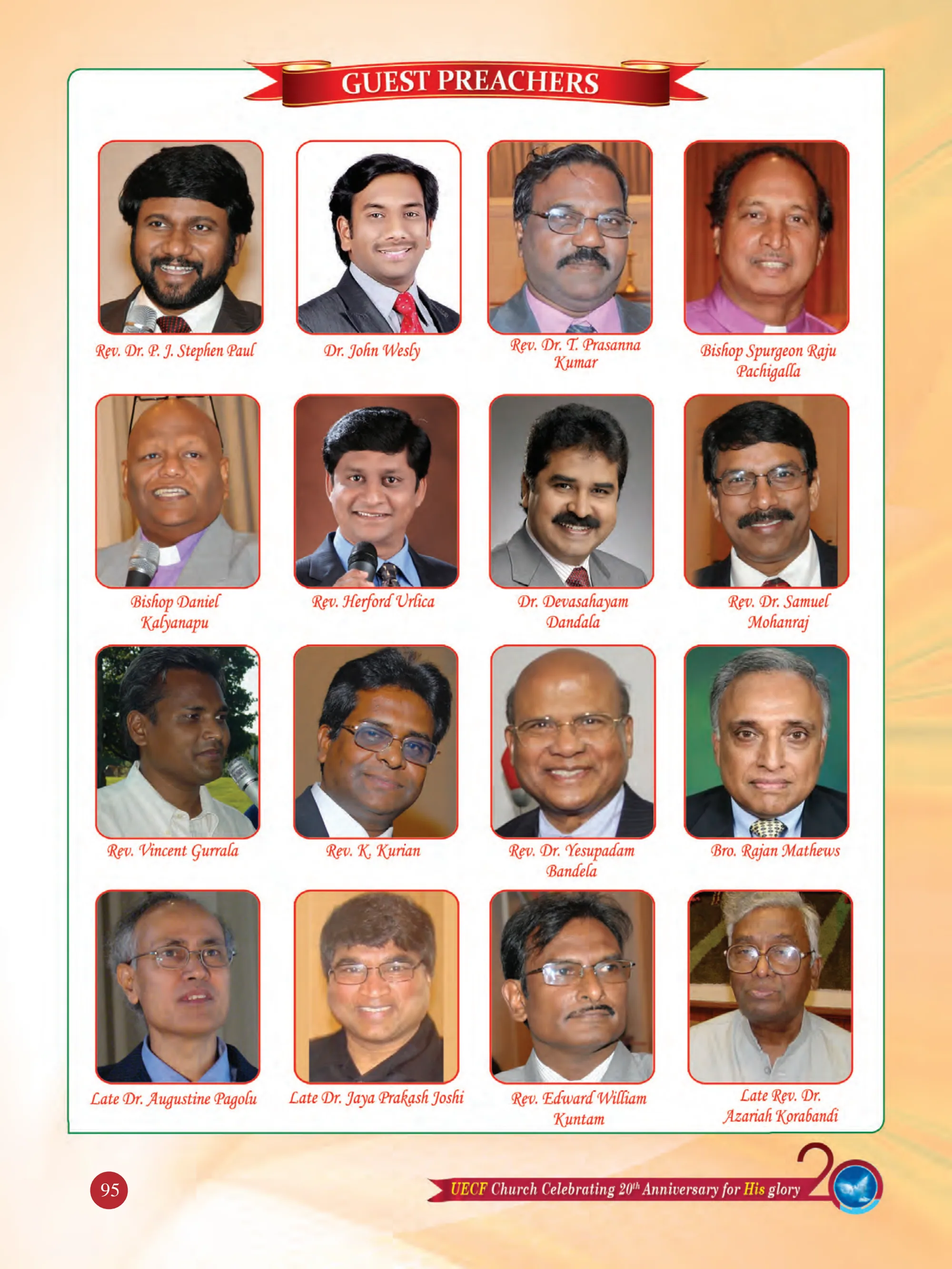 UECF Guest Preachers — souvenir page 95