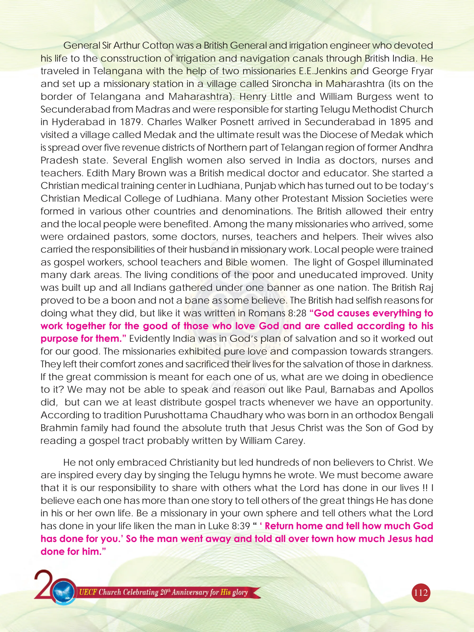 The Great Commission Under British Raj (1858–1947) — original souvenir page 112