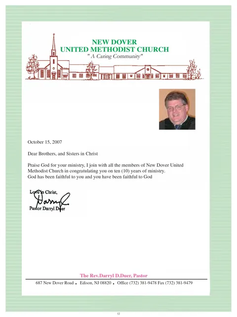 Greetings from Ministries and Friends — Souvenir page 12