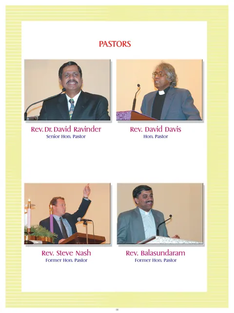 Greetings from Ministries and Friends — Souvenir page 18