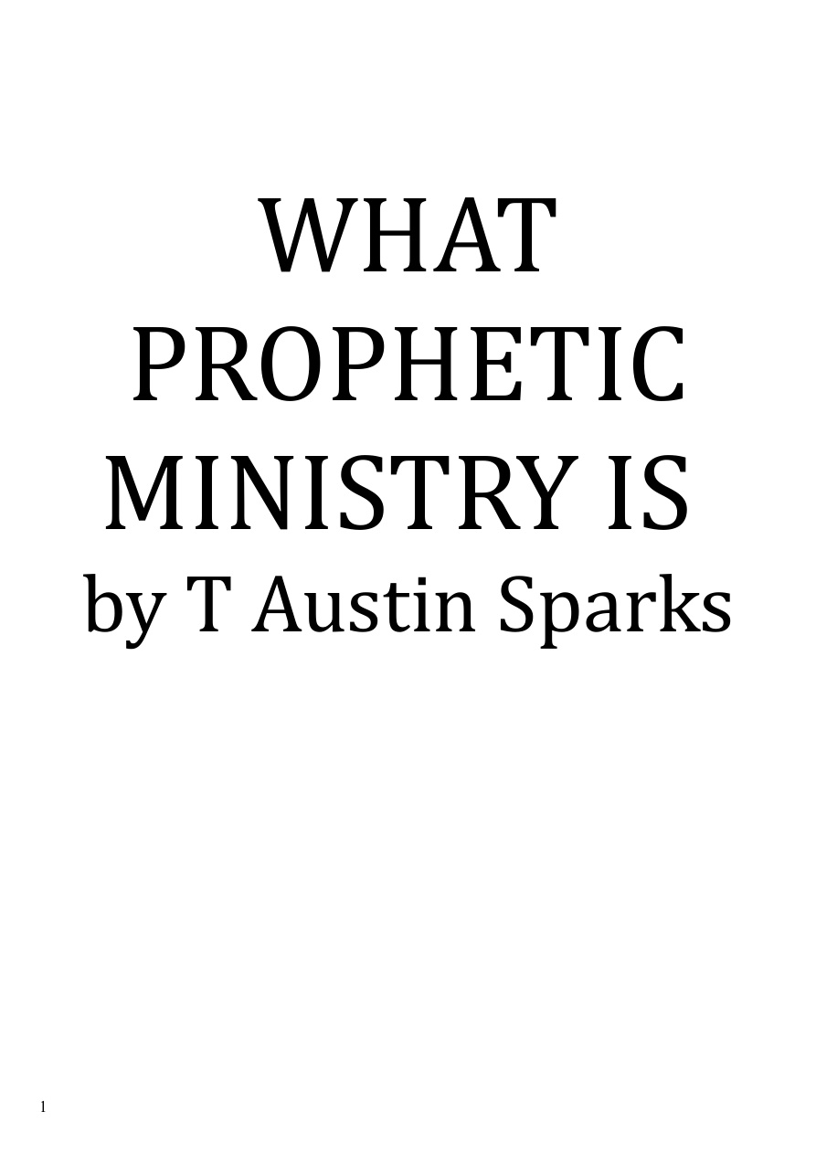 Cover of What-prophetic-ministry-is