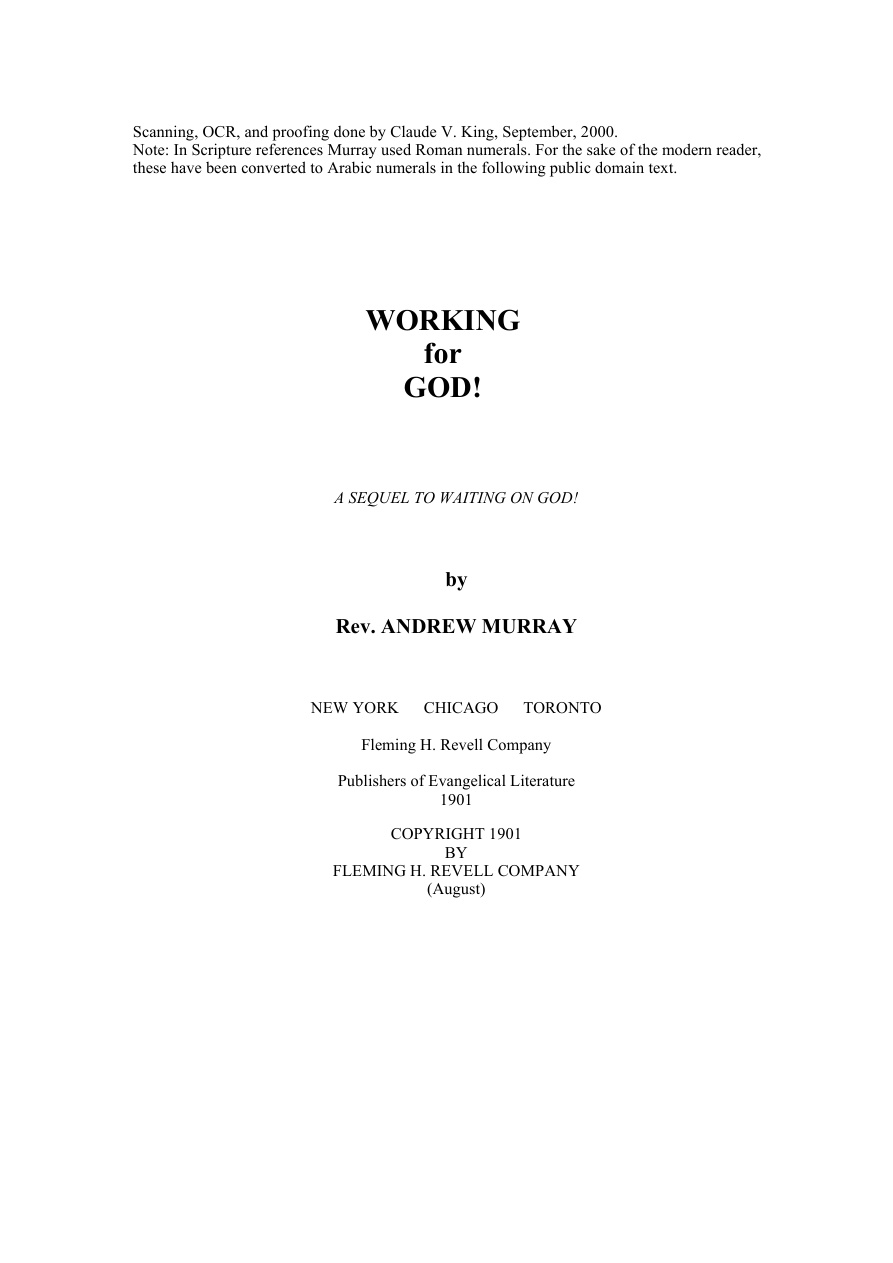 Cover of Working-for-God-by-Andrew-Murray