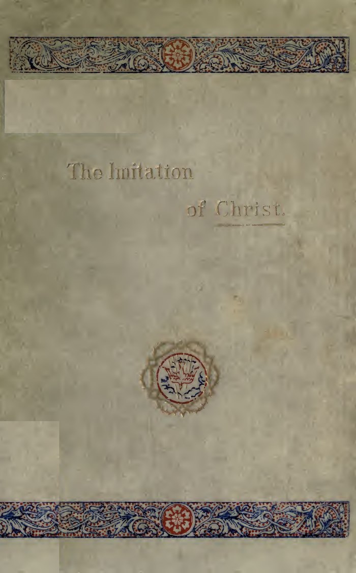 Cover of an 1880s gift edition of The Imitation of Christ, digitized from the Internet Archive