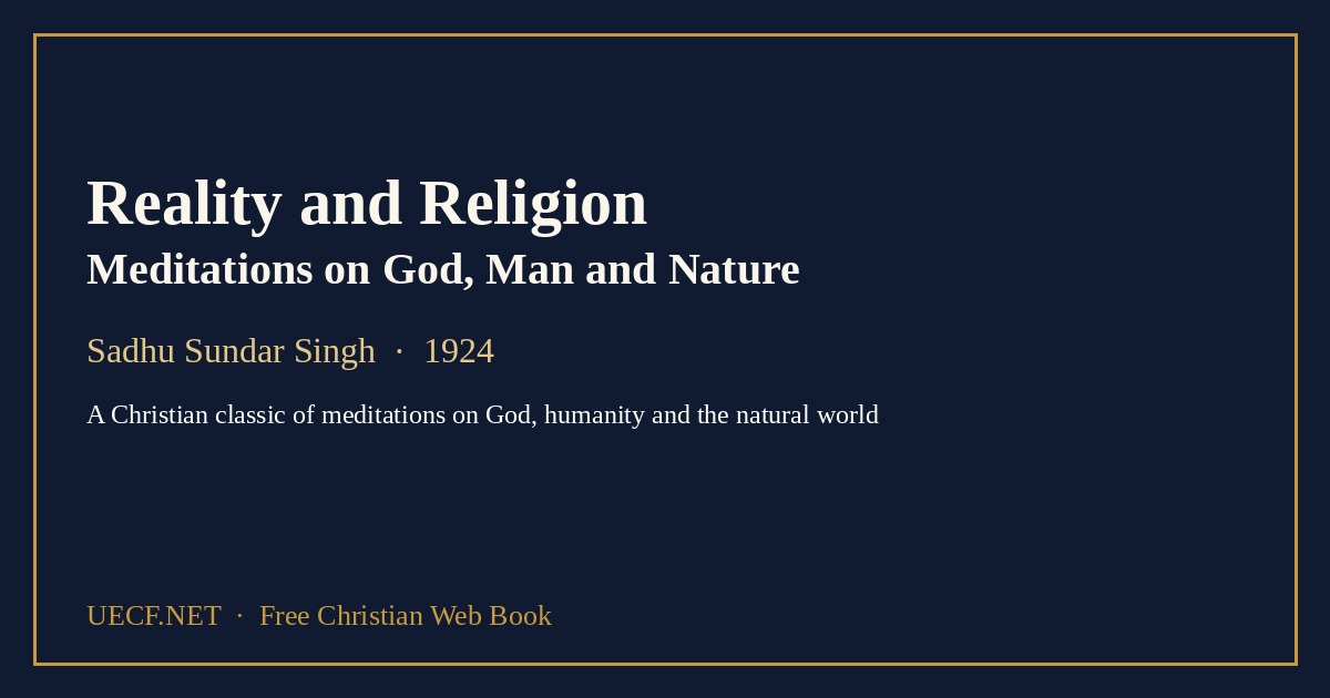 Reality and Religion