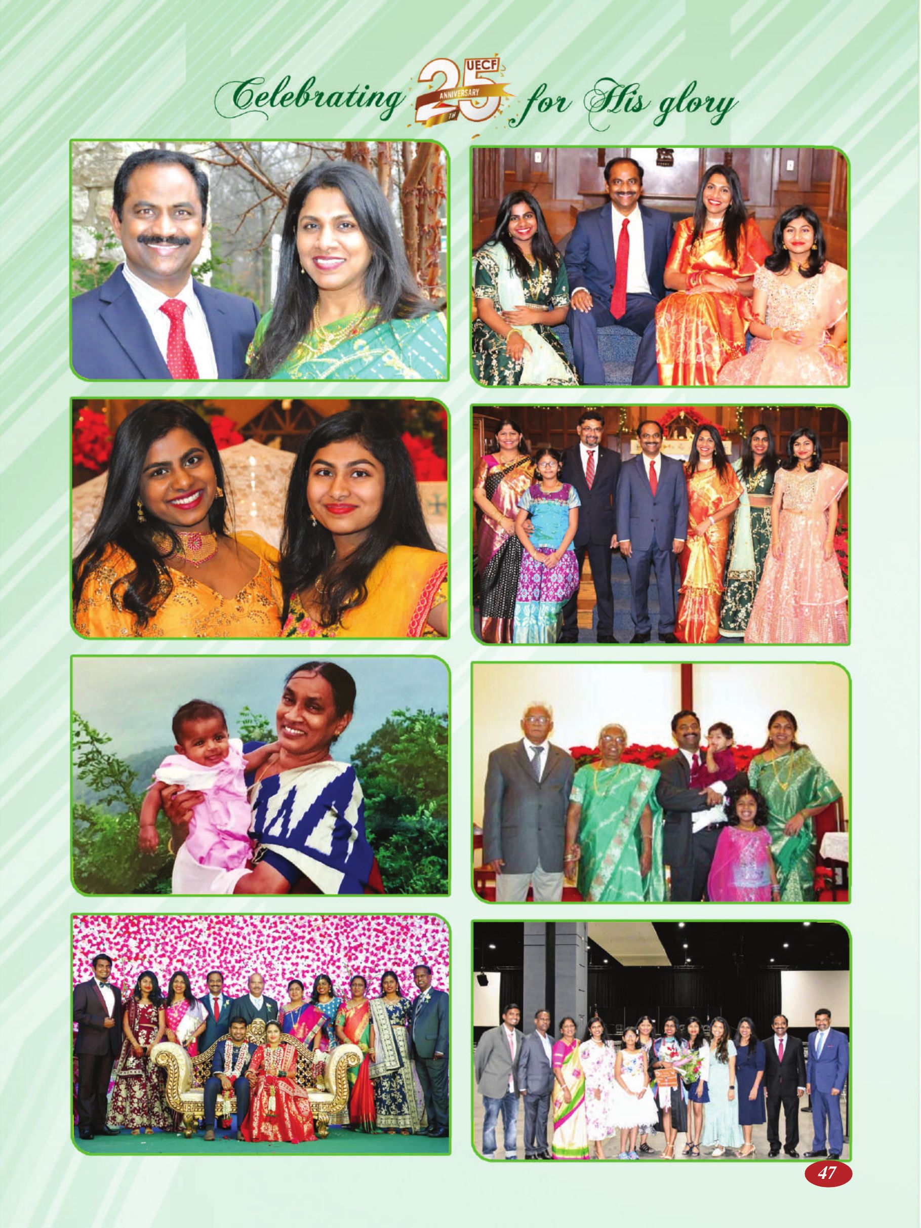 Page 47 of the UECF Silver Jubilee Souvenir