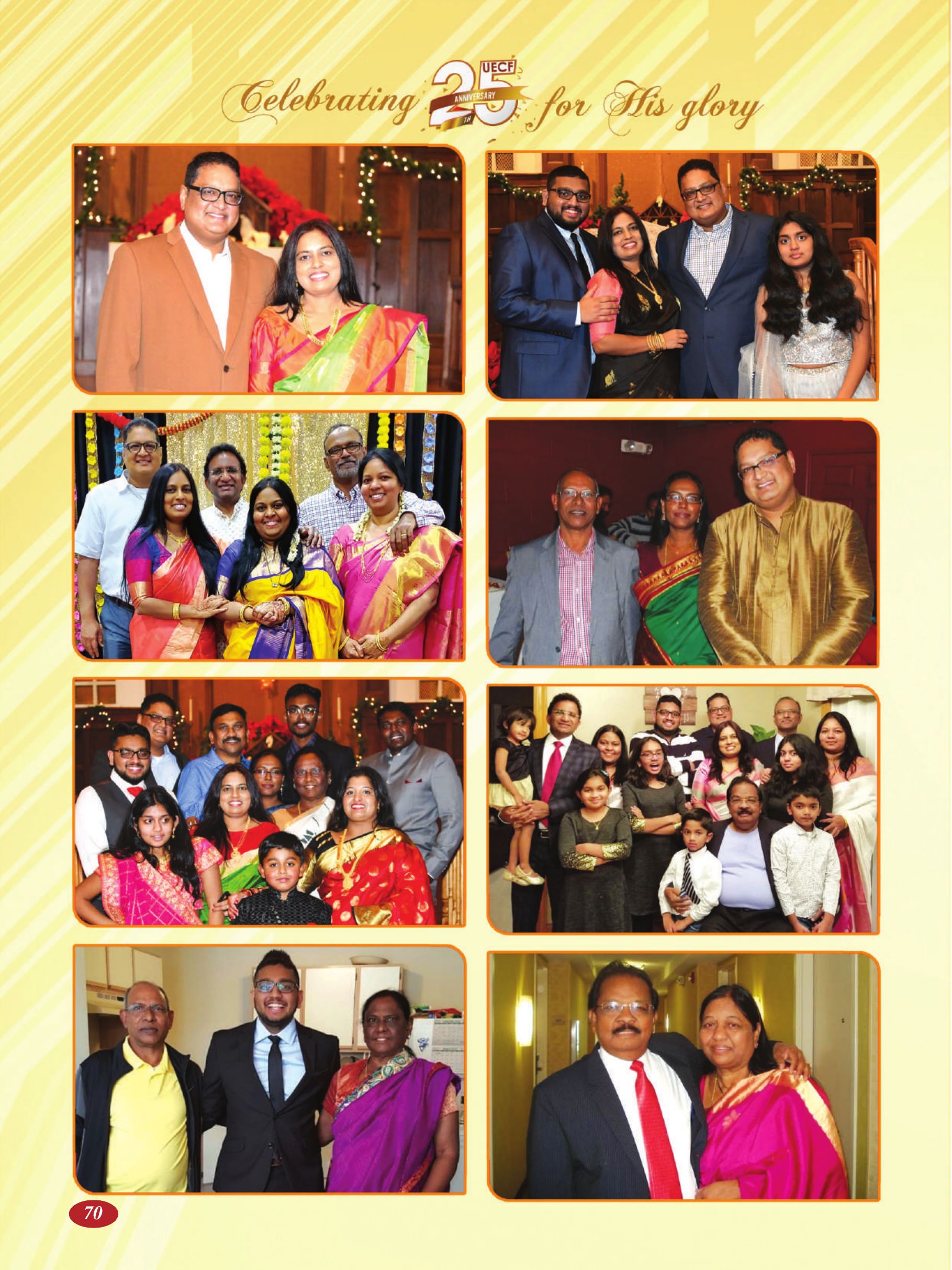 Page 70 of the UECF Silver Jubilee Souvenir