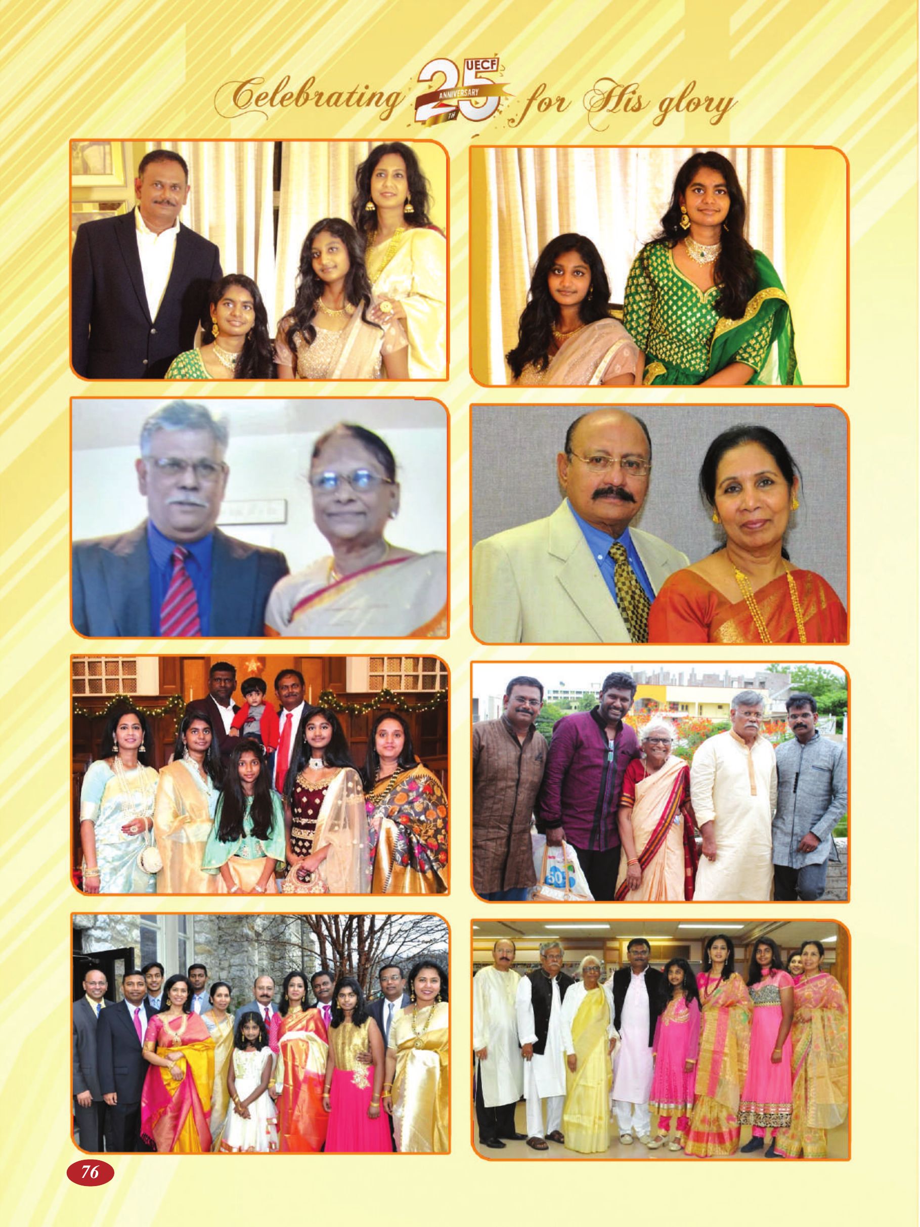 Page 76 of the UECF Silver Jubilee Souvenir