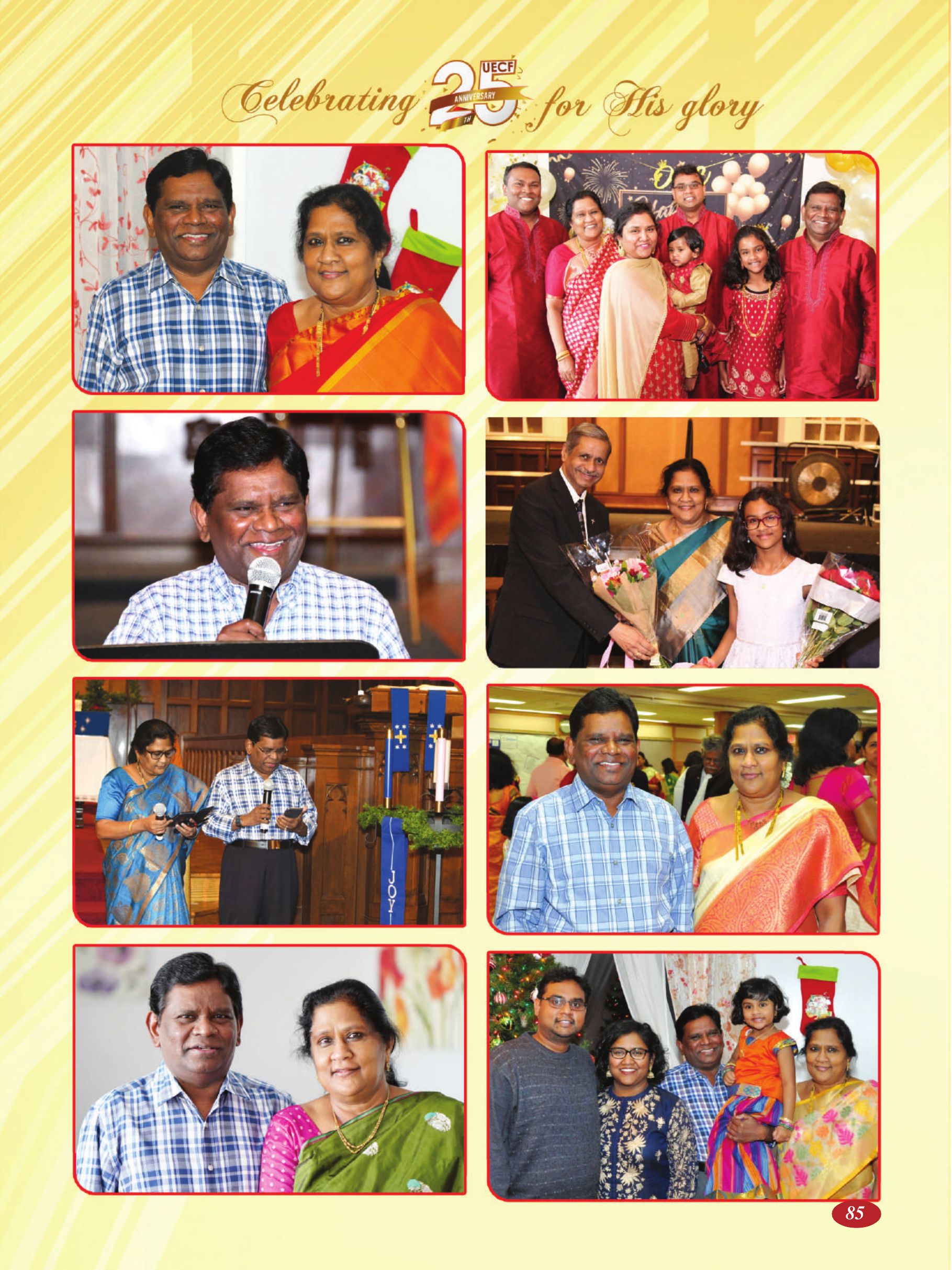 Page 85 of the UECF Silver Jubilee Souvenir