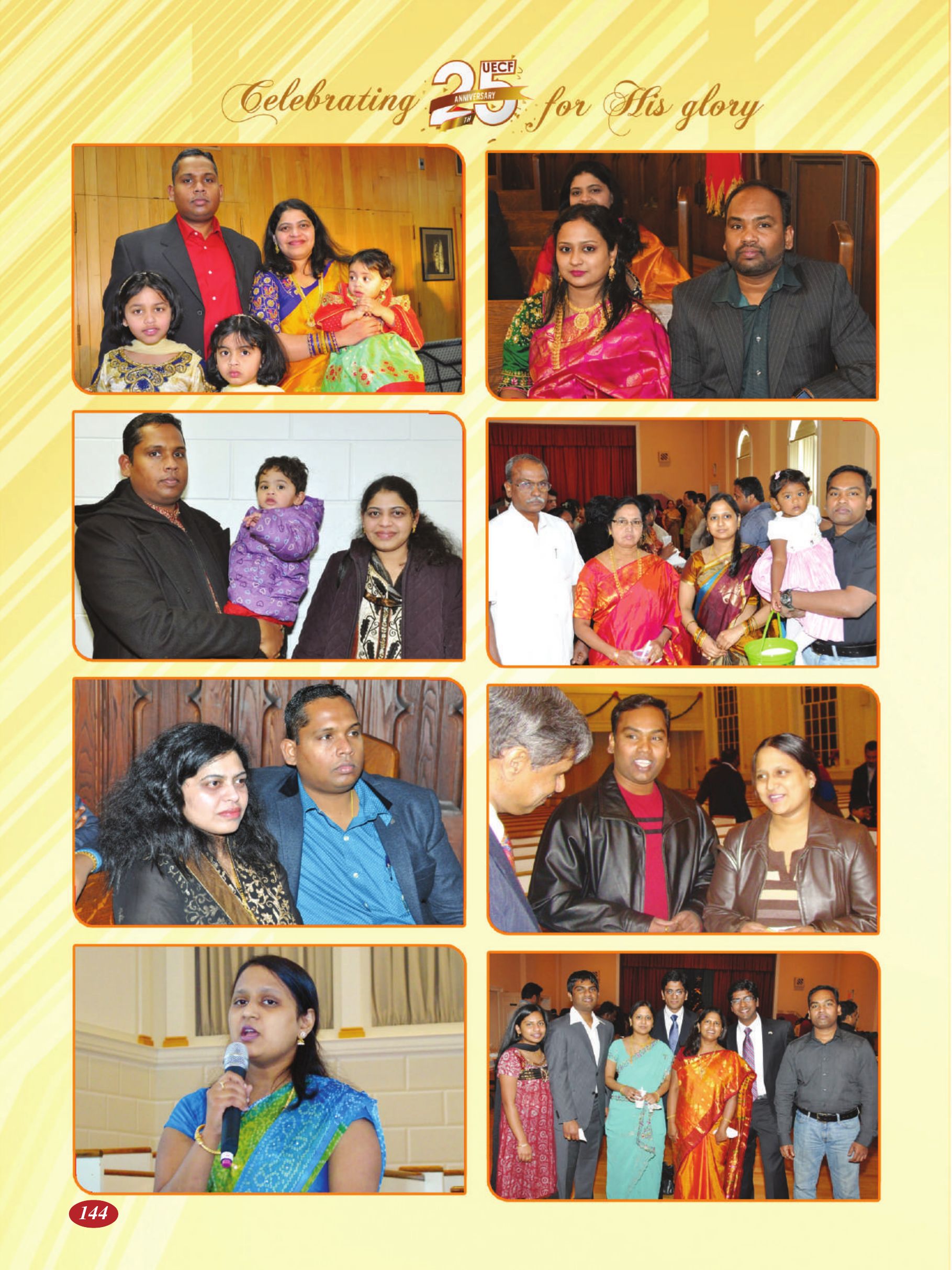 Page 144 of the UECF Silver Jubilee Souvenir