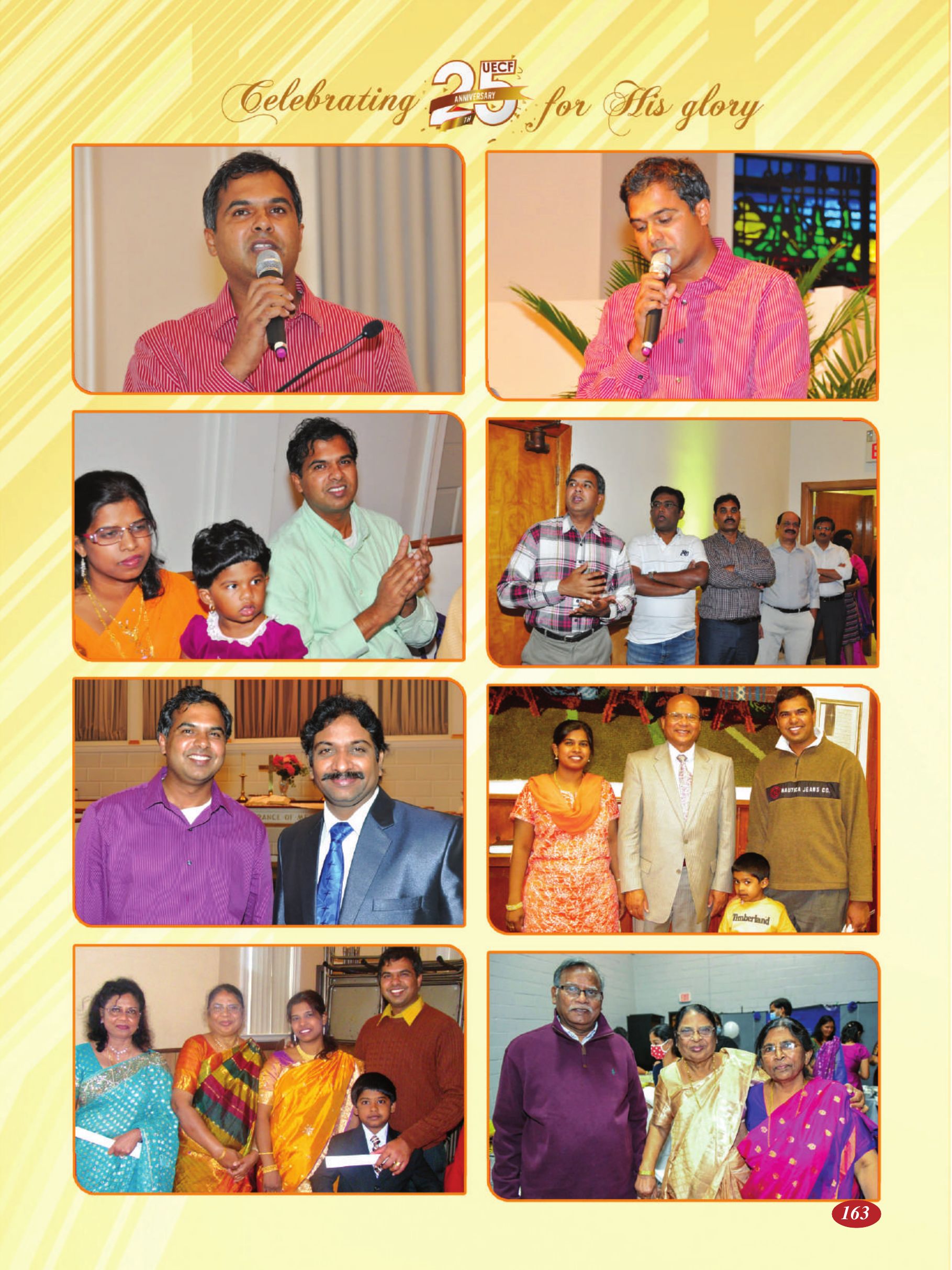 Page 163 of the UECF Silver Jubilee Souvenir