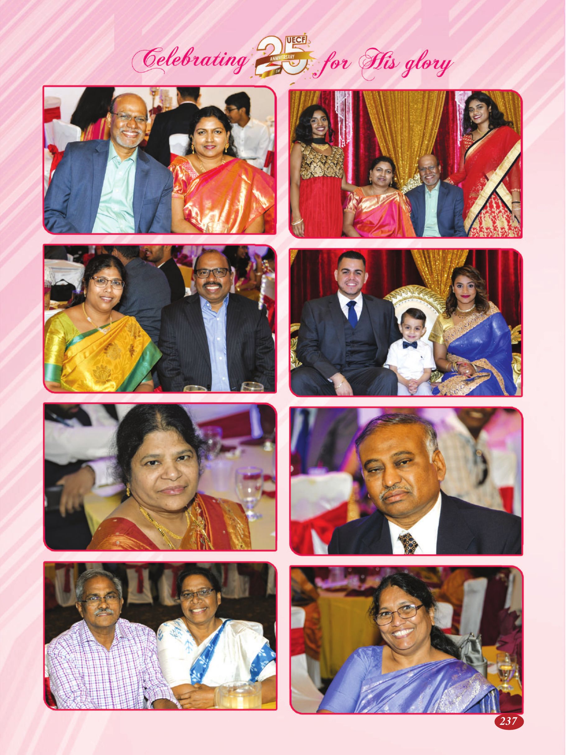 Page 237 of the UECF Silver Jubilee Souvenir