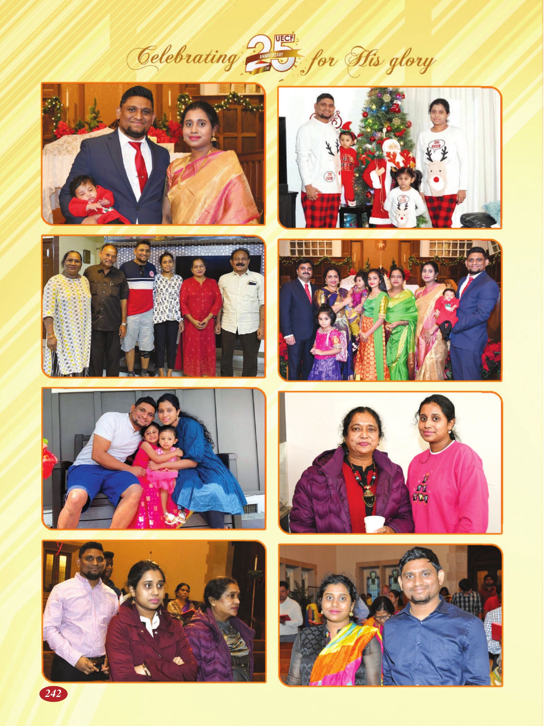 Page 242 of the UECF Silver Jubilee Souvenir