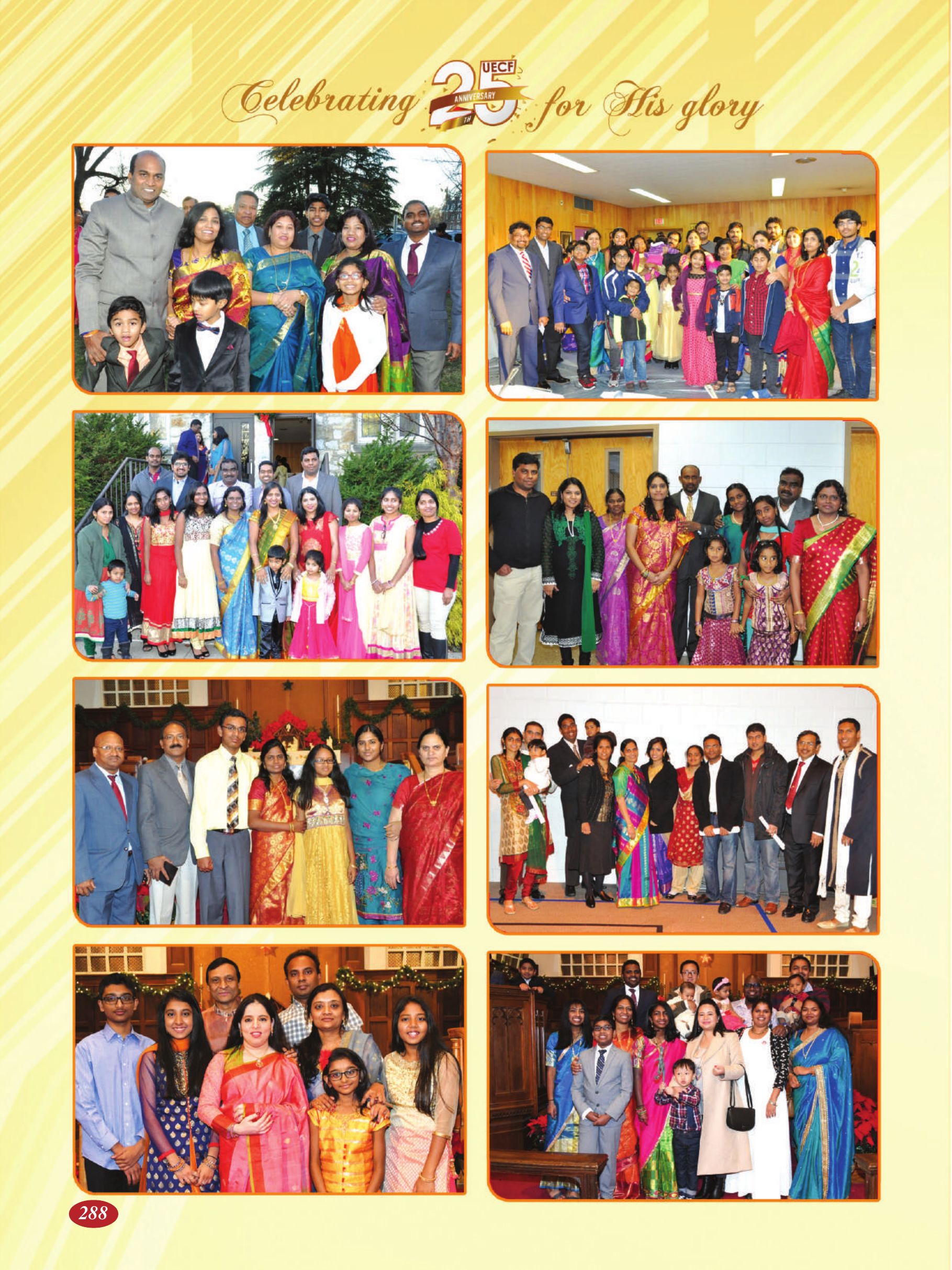 Page 288 of the UECF Silver Jubilee Souvenir