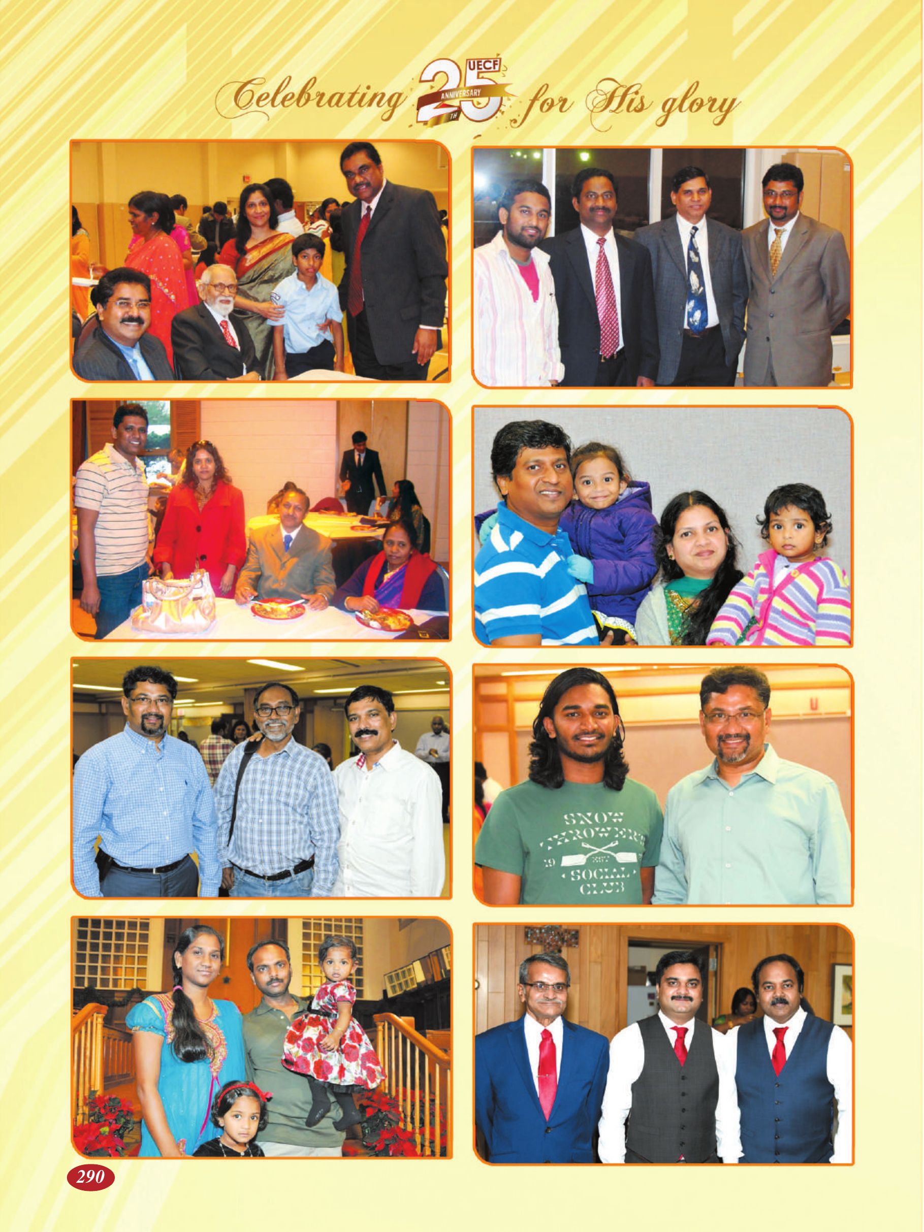 Page 290 of the UECF Silver Jubilee Souvenir