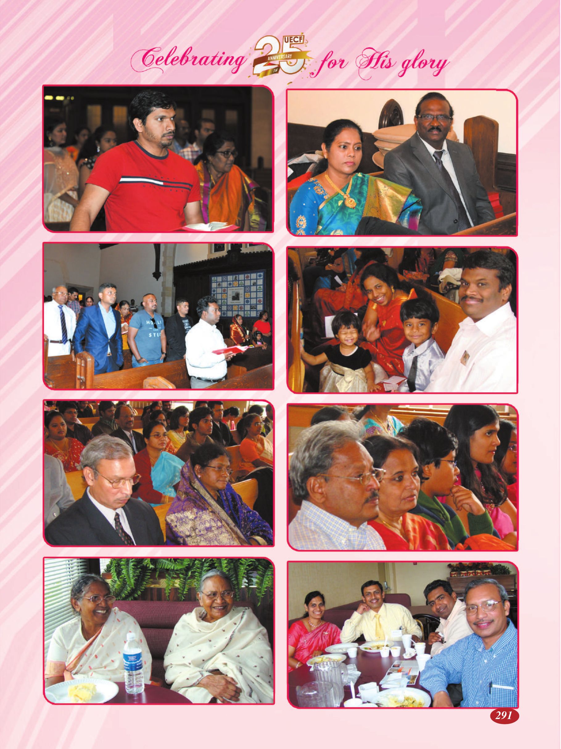 Page 291 of the UECF Silver Jubilee Souvenir
