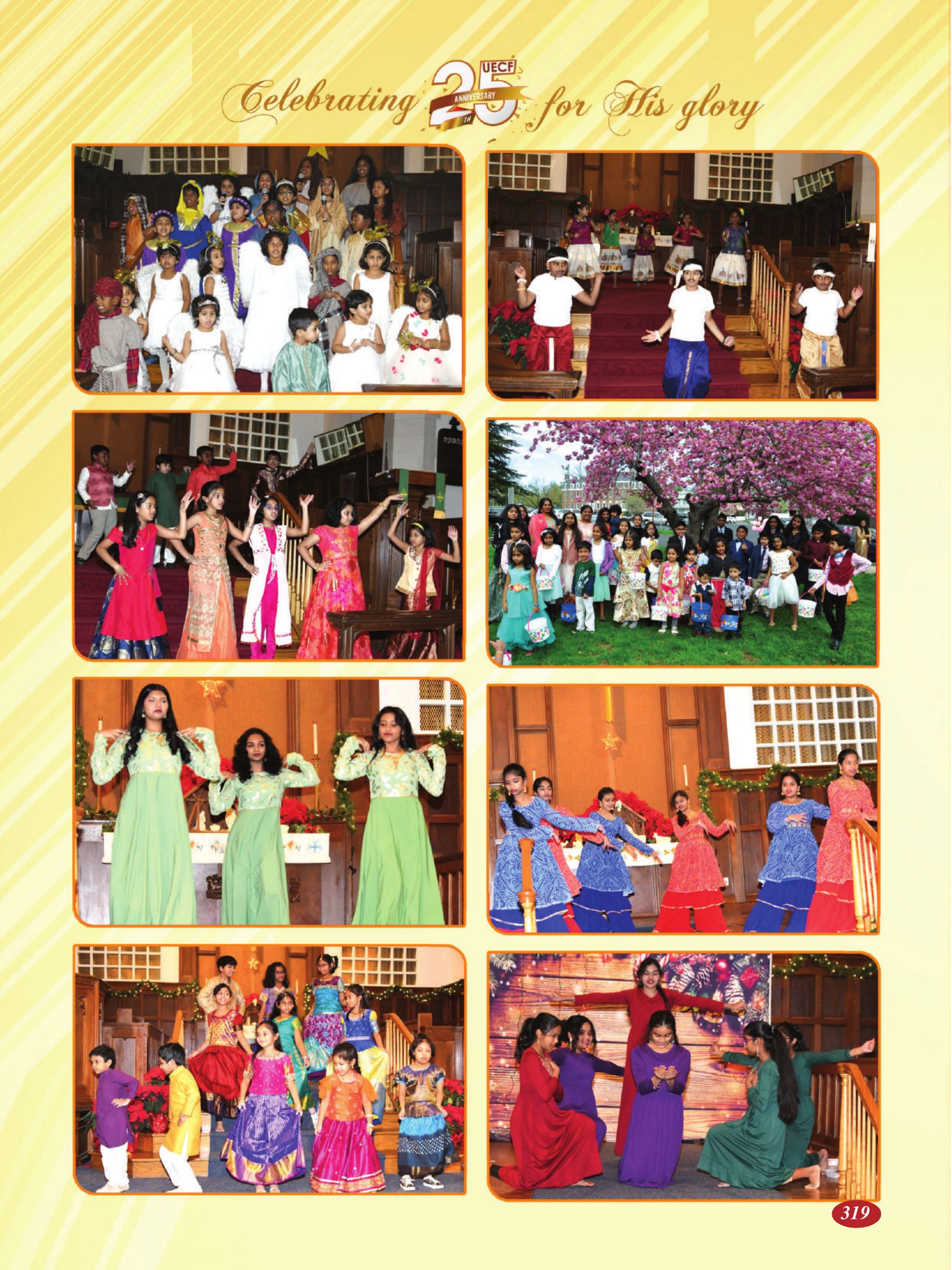 Page 319 of the UECF Silver Jubilee Souvenir