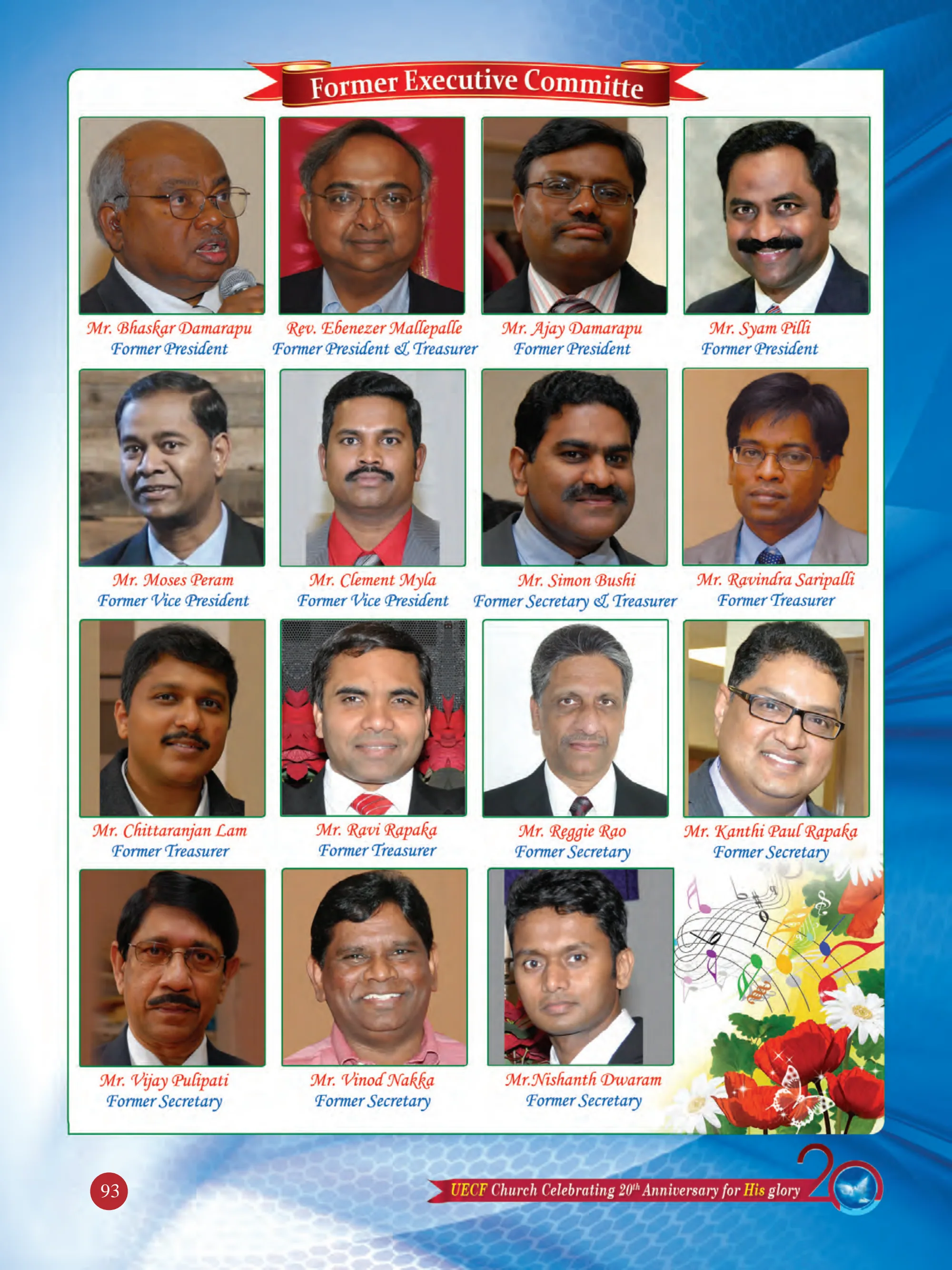 UECF Former Executive Committee — souvenir page 93