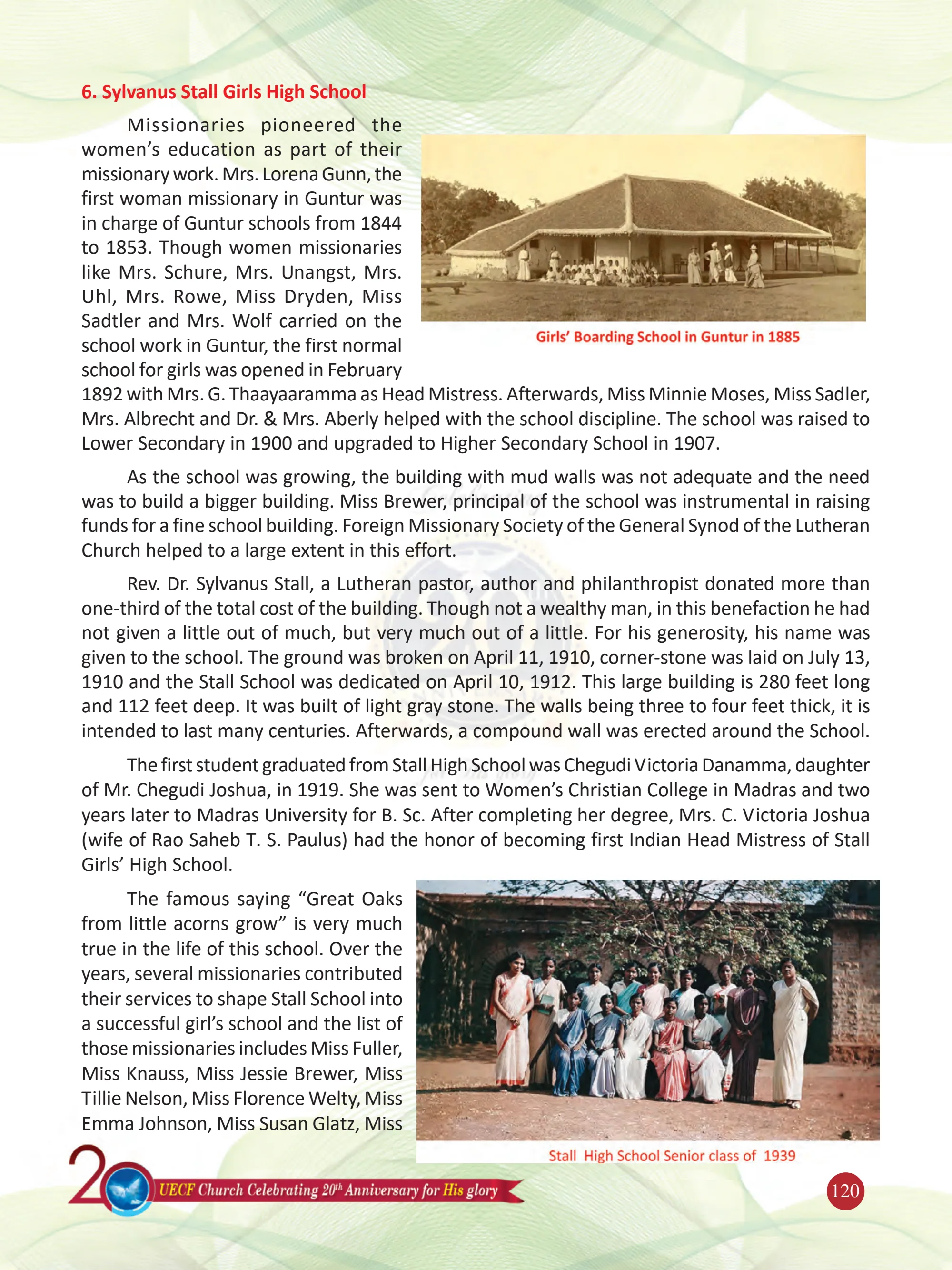 Lutheran Missionaries, Landmarks and Legacies — original souvenir page 120